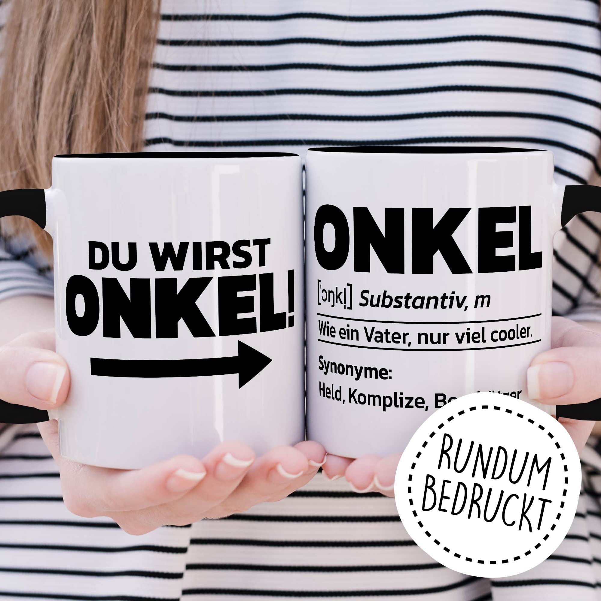 Du wirst Onkel Tasse Geschenk lustig Bruder Kaffeetasse Nichte Kaffee-Becher Neffe Geschenkidee werdender Onkel Definition Motiv Familie Humor Geschwister Patenonkel Pate