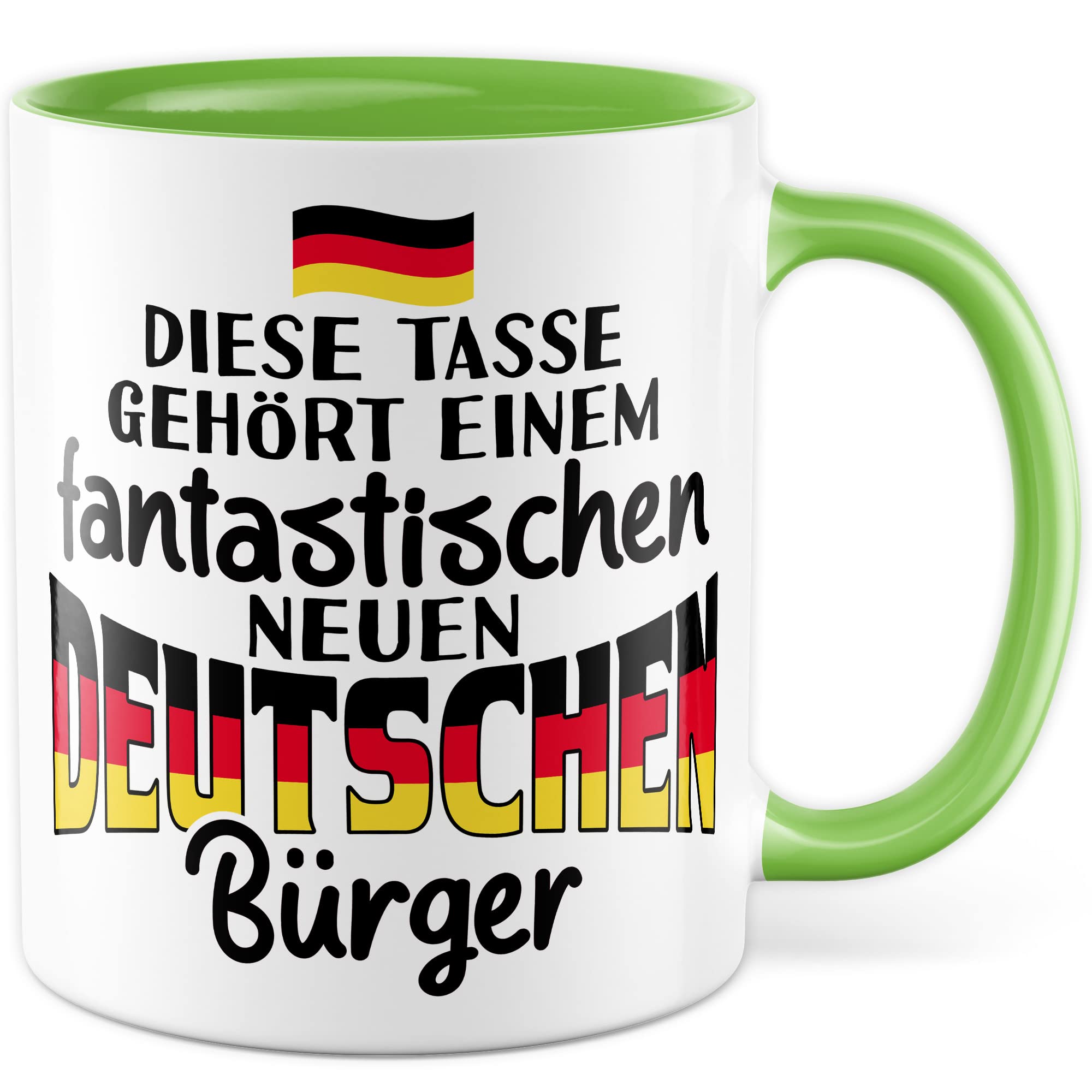 Einbürgerung Tasse Geschenk, Diese Tasse gehört einem fantastischen neuen Bürger Geschenkidee Kaffeetasse mit Spruch herzlich Kaffee-Becher Neu Deutschland Einwanderung Willkommensgeschenk