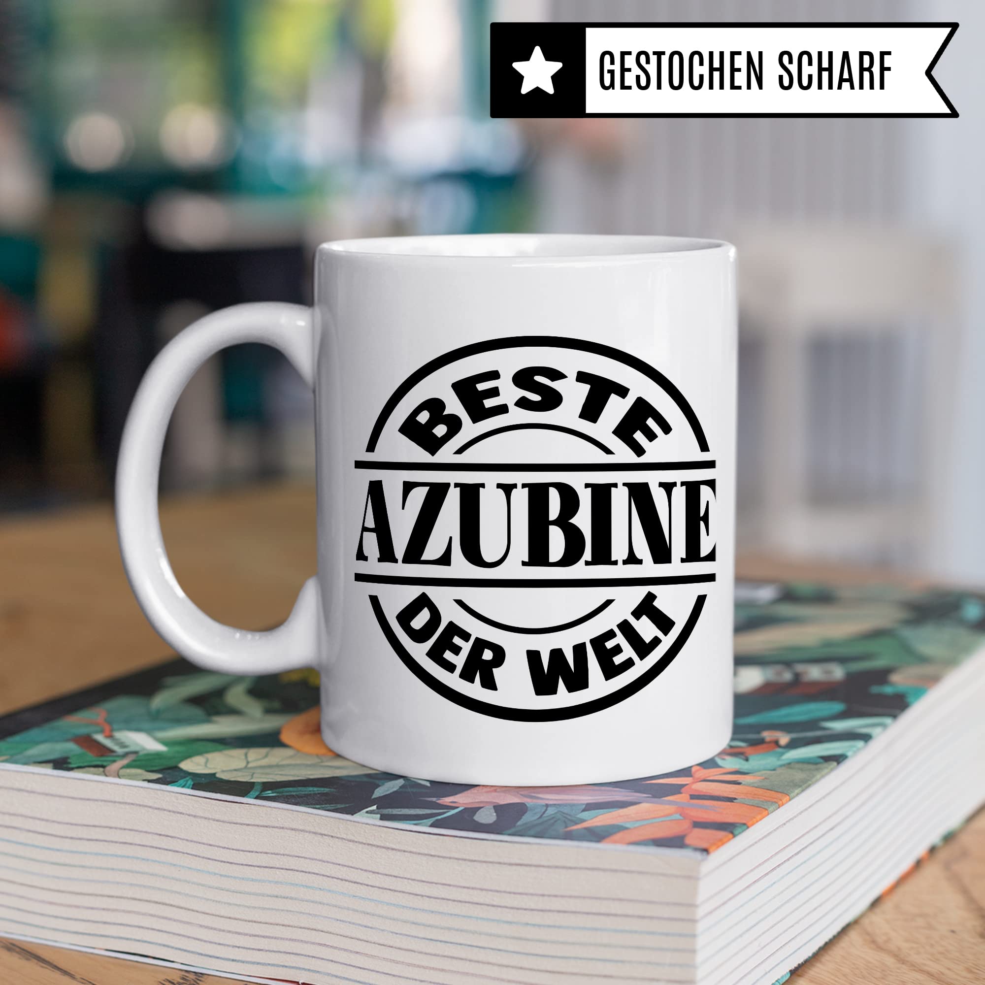 Azubi Tasse, Bester Azubi der Welt Spruch Kaffeetassen Ausbildung Kaffee-Becher Lehrling Ausbildung Becher Geschenkidee Azubine-Geschenk Auszubildende Tasse mit Spruch lustig