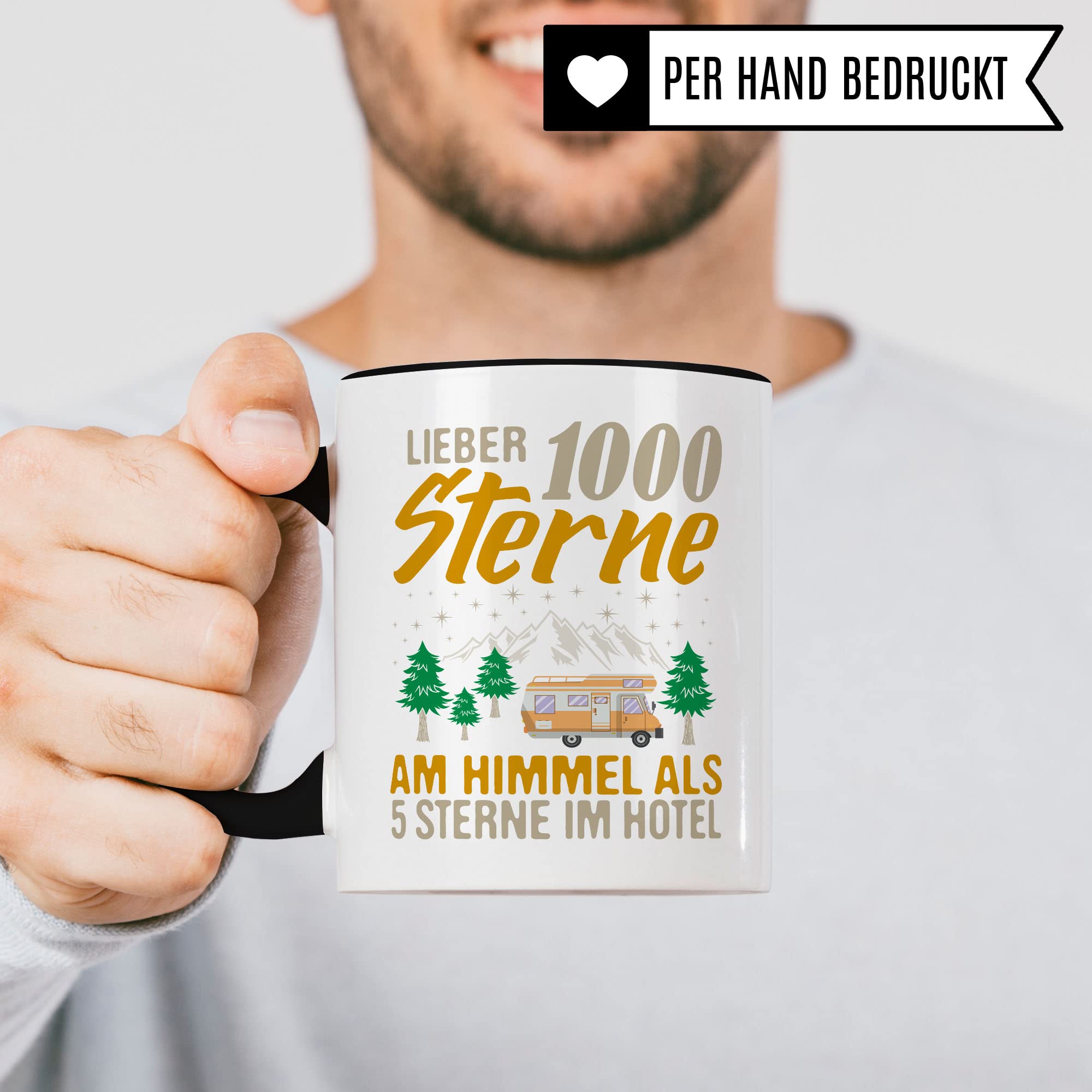 Camper Tasse Geschenkidee Camping Kaffeetasse Humor Witz Geschenk für Traveler Kaffeebecher Wohnmobil Becher