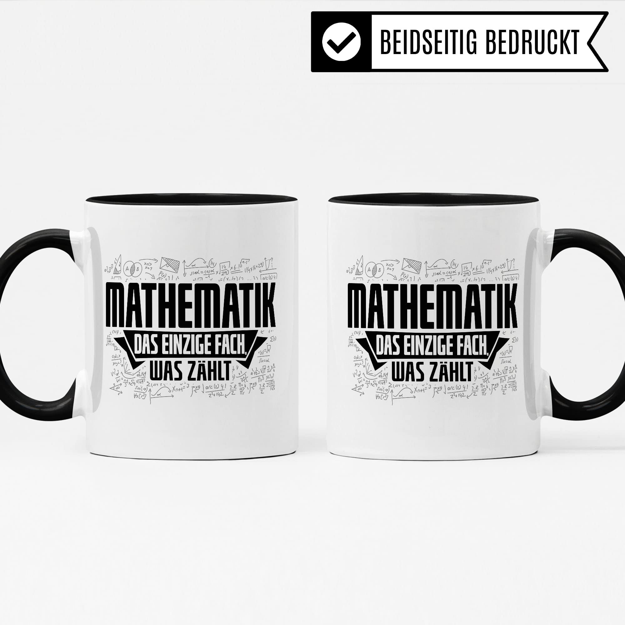 Mathematik Tasse Geschenkidee Schulfach Kaffeetasse Humor Witz Geschenk für Mathelehrer Mathelehrerin Kaffeebecher Mathe Becher