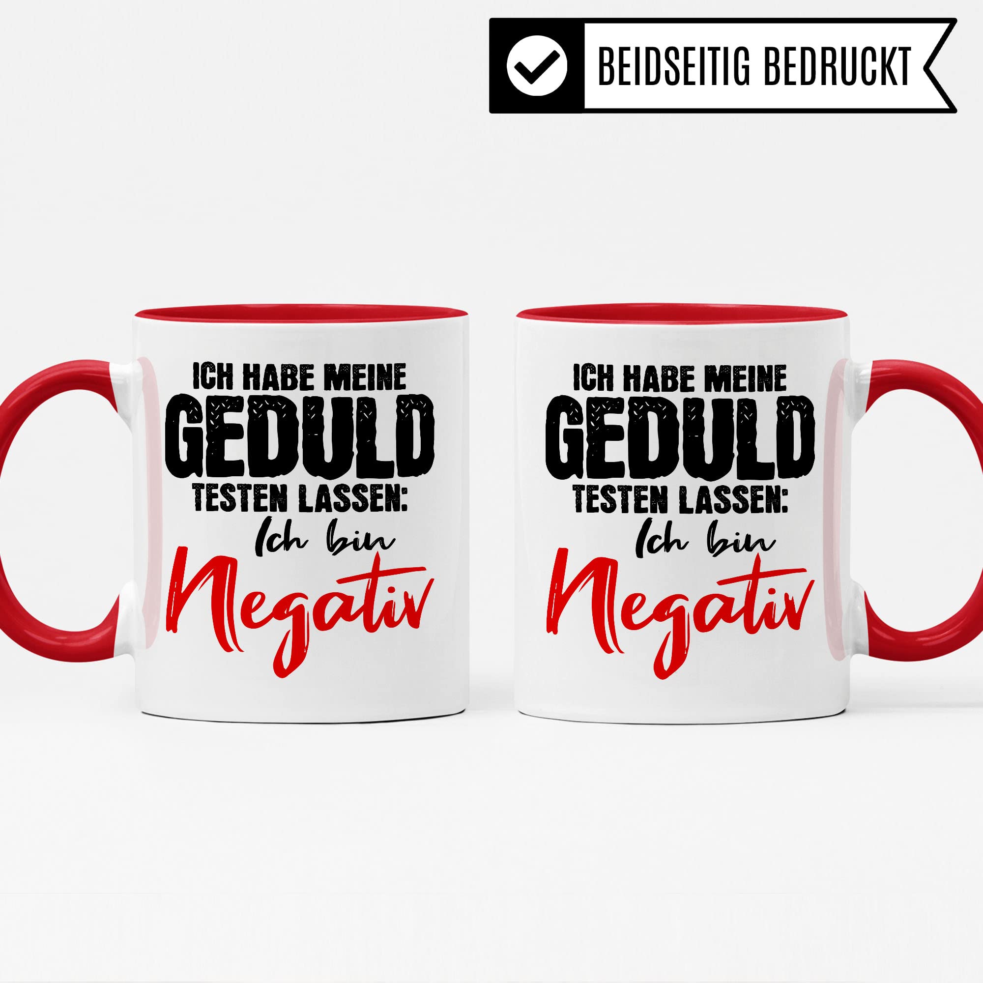 Tasse lustig: Ich habe meine Geduld testen lassen Ich bin negativ, Lustige Tasse mit Spruch, Geschenk Lehrer Kollegen Arbeiter Büro lustig, Tasse Sarkasmus sarkastische Spruch Tasse Witz