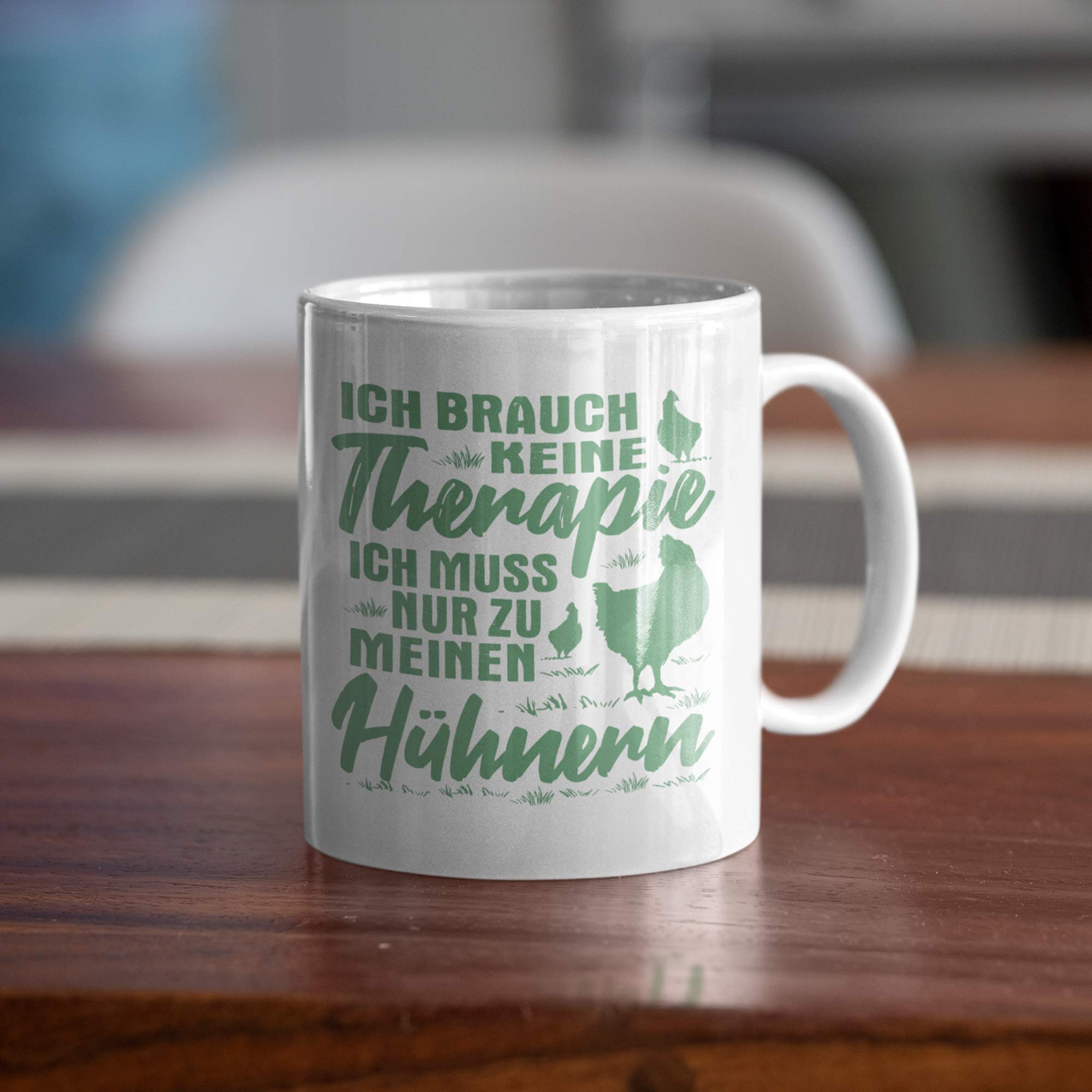 Pagma Druck Tasse Hühner Geschenk - Huhn Becher Geschenkidee - Kaffeetasse Hühnerhalter Spruch Hühnerstall Motiv Kaffeebecher