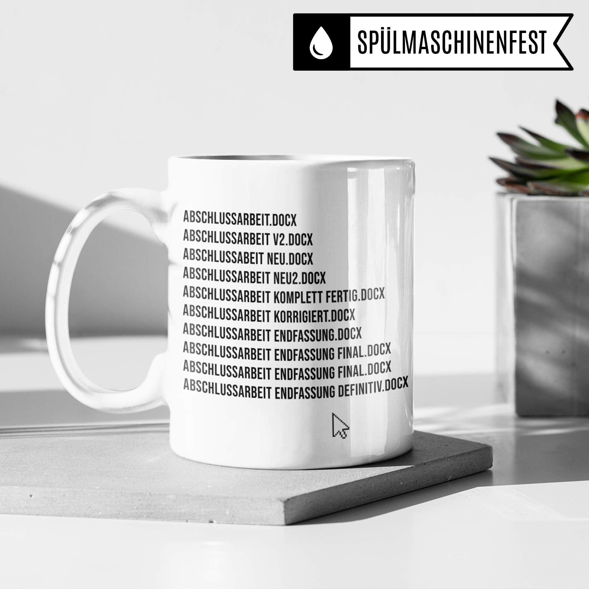 Pagma Druck Geschenke für Studenten, Tasse Studium, Studium Geschenkidee Uni Witz Becher, Kaffeetasse Studentin lustig, Abschluss Abschlussarbeit Bachelorarbeit Studieren Kaffeebecher