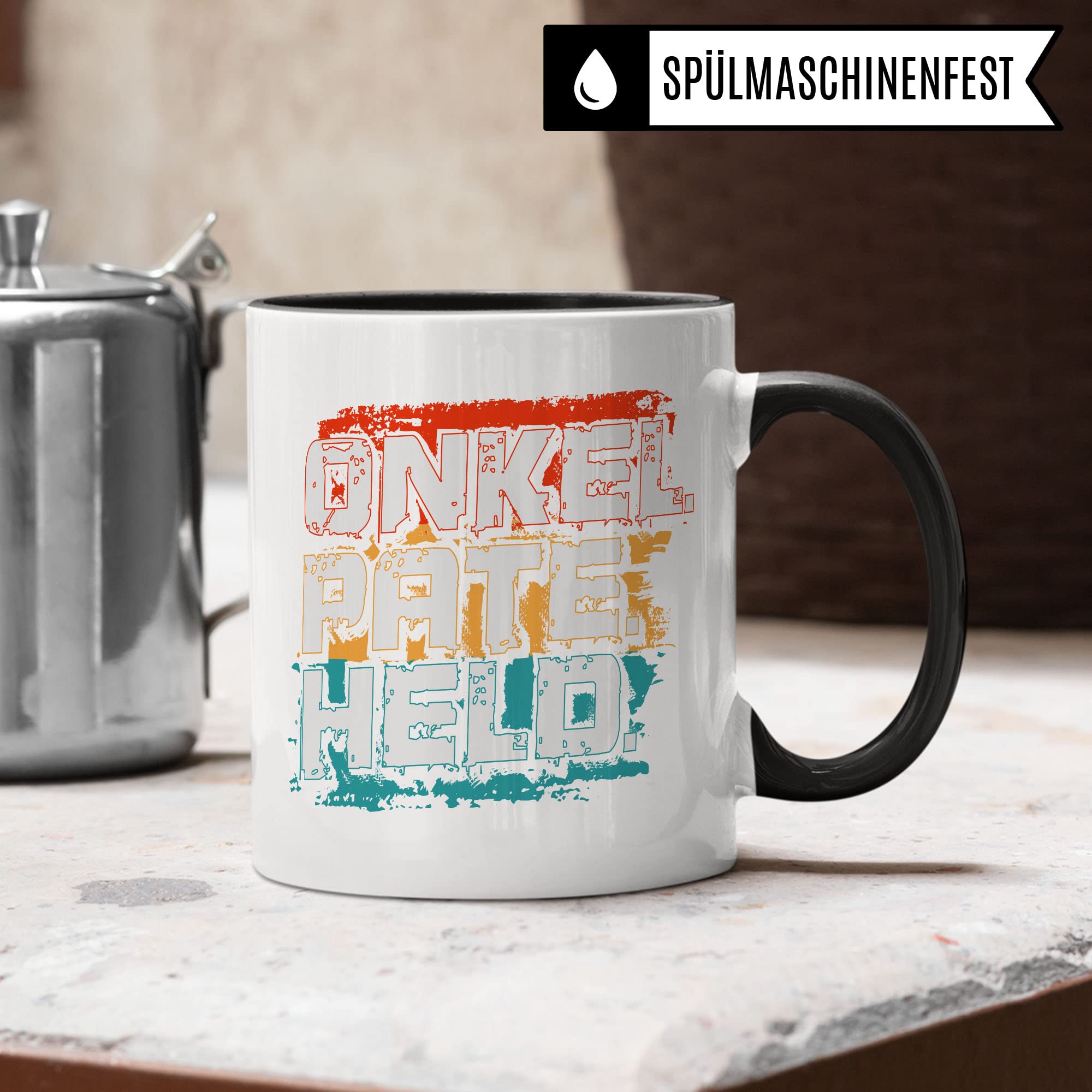 Paten Tasse Geschenkidee Onkel Kaffeetasse Humor Witz Geschenk für Patenonkel Kaffeebecher Familie Becher