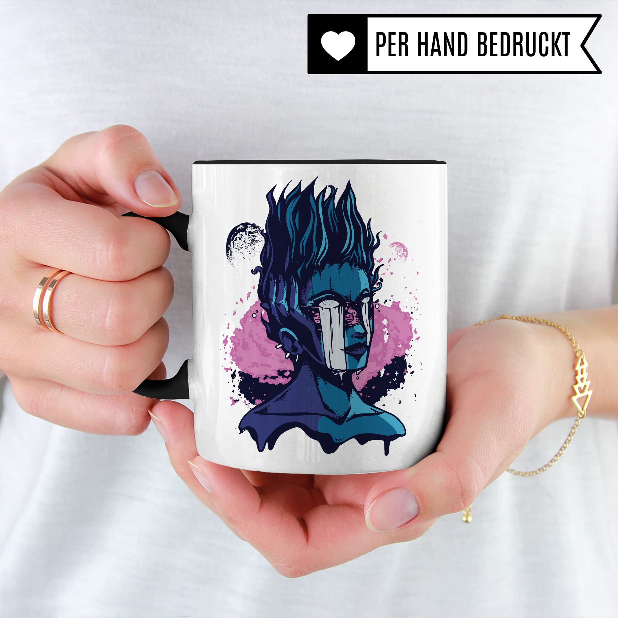 Vaporwave Tasse Geschenkidee Art Kaffeetasse Geschenk für Kunstlehrer Kaffeebecher Design Becher