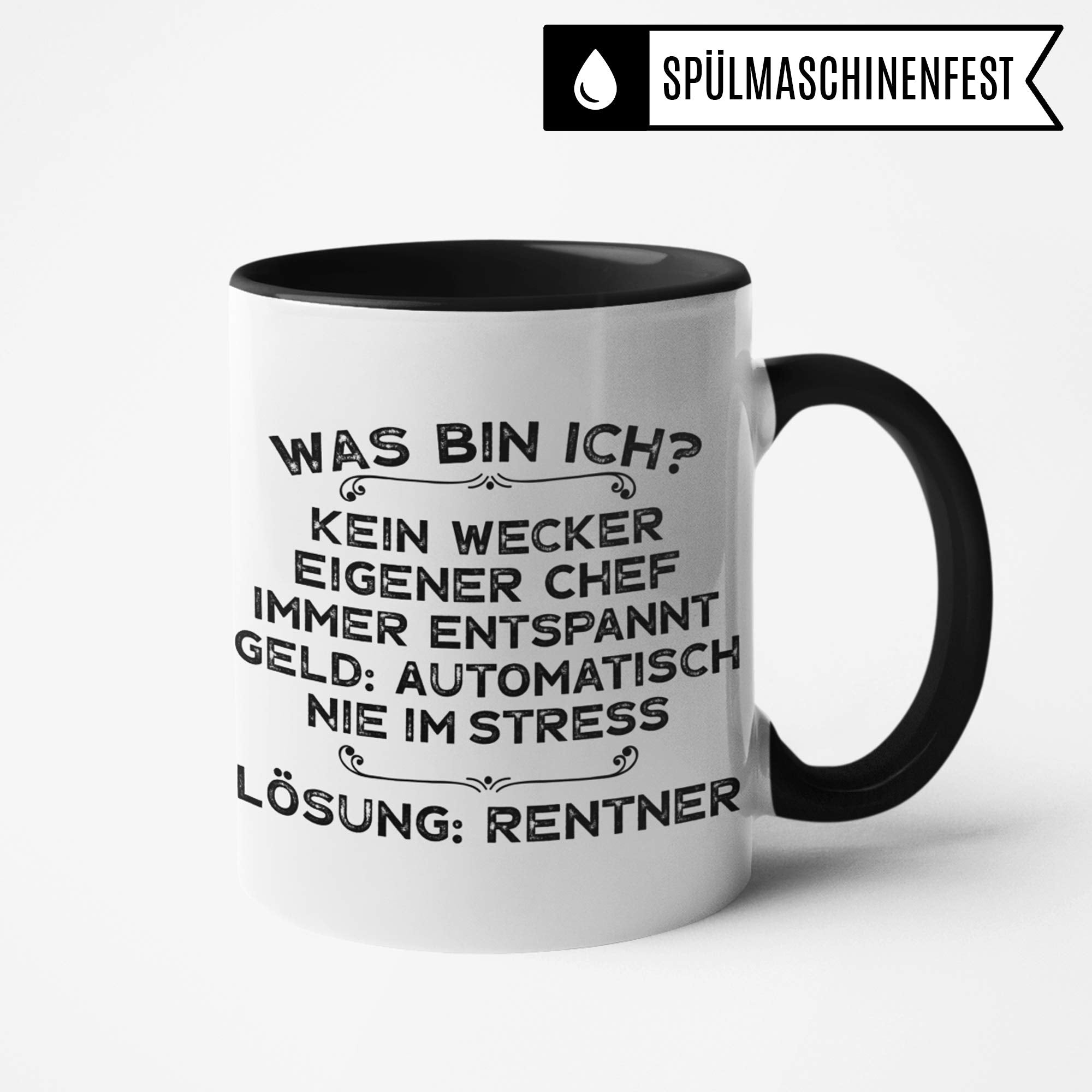 Pagma Druck Rentner Tasse, Renteneintritt Geschenk Kaffeetasse, Kaffeebecher Rentenbeginn Ruhestand Pension Rentnerin Spruch, Geschenke für die Rente Becher Mann & Frau