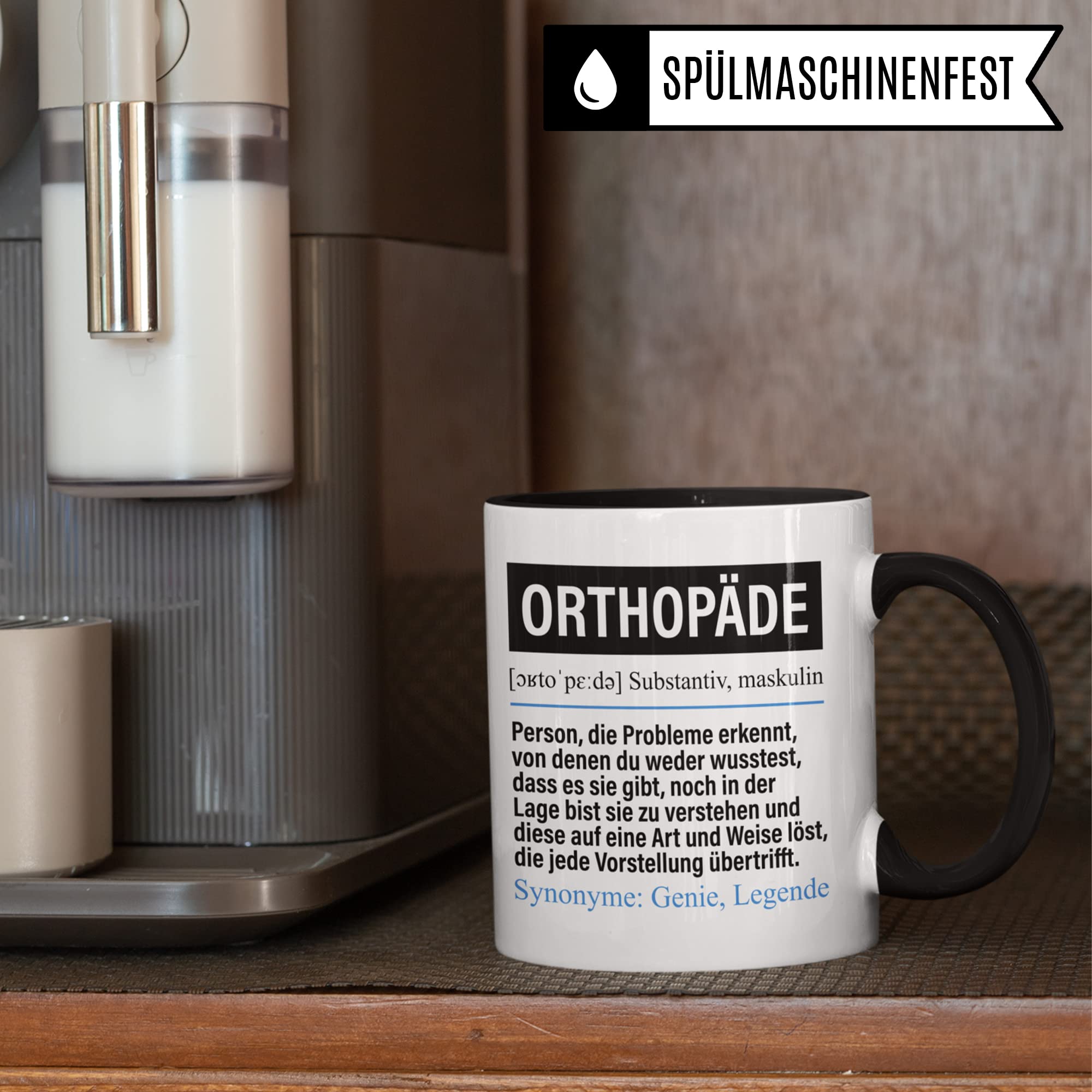 Tasse Orthopäde lustig, Orthopäde Geschenk Beruf, Spruch Kaffeebecher Orthopäden Geschenkidee, Beruf Orthopädie Kaffee-Tasse Teetasse Becher