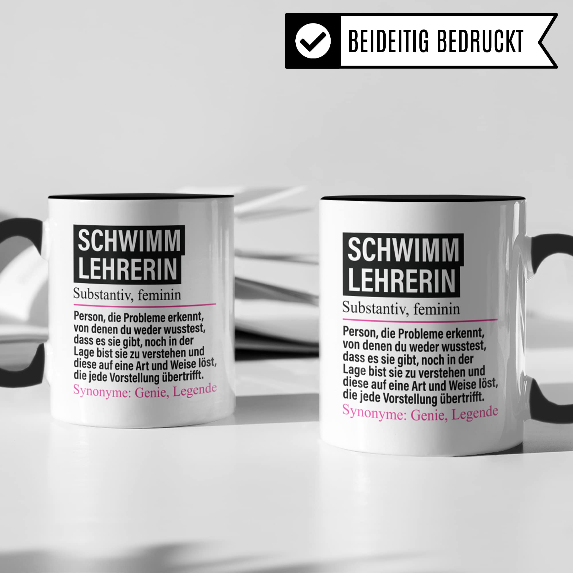 Tasse Schwimmlehrerin lustig, Schwimmlehrerin Geschenk Beruf, Spruch Kaffeebecher Schwimm-Lehrerin Geschenkidee, Beruf Kaffee-Tasse Teetasse Becher