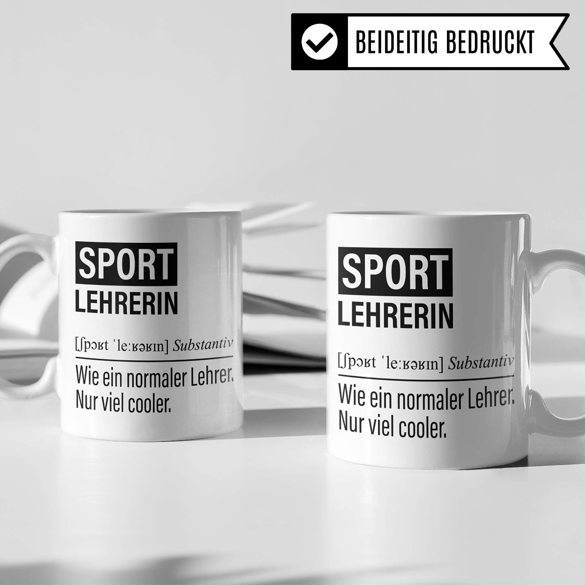 Sport Lehrerin Tasse, Geschenk für Sportlehrerin, Kaffeetasse Geschenkidee Lehrerin lustig, Kaffeebecher Lehramt Schule Sport Unterricht Witz