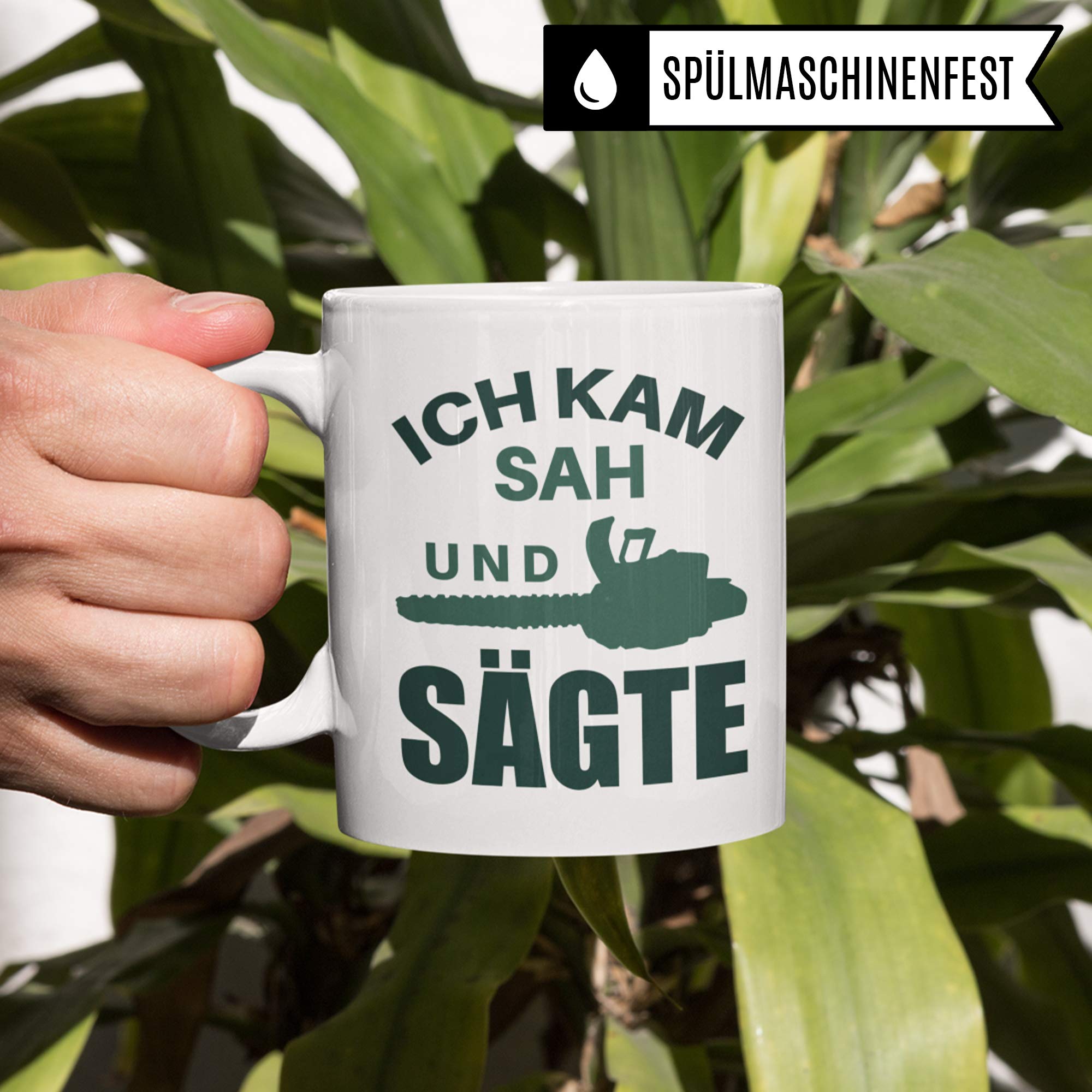 Pagma Druck Holzfäller Tasse, Kettensäge Becher Waldarbeiter Förster Geschenk, Spruch Forstwirt Wald Holz Sägen Geschenkidee, Holzarbeiten Kaffeetasse lustig