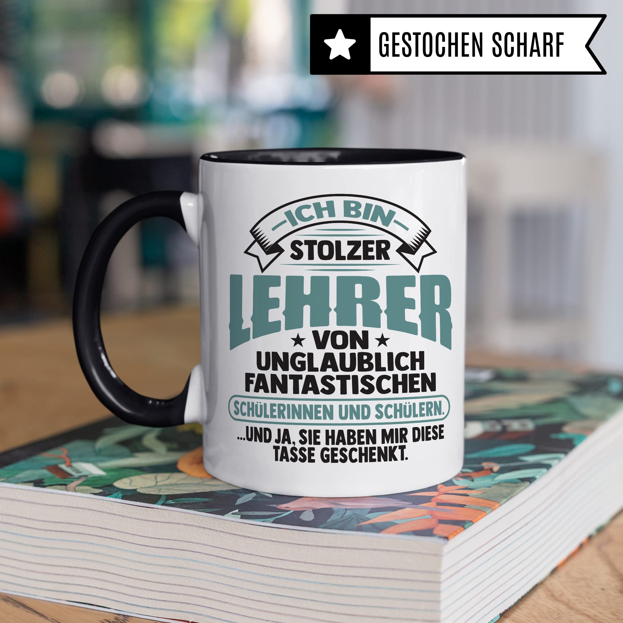 Lehrer Tasse mit Spruch personalisiert Geschenkidee für Lehrerinnen personalisierbar mit Name Abschied Abschiedsgeschenk Kaffee-Becher