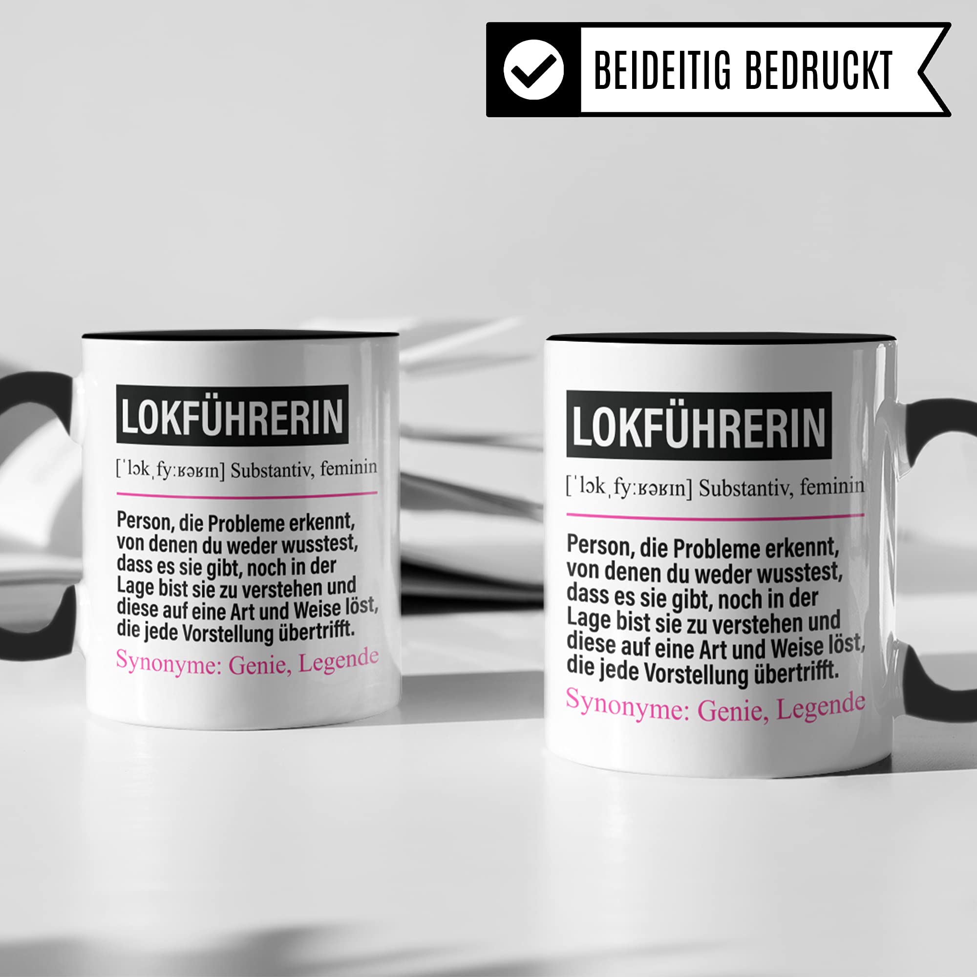 Lokführerin Tasse lustig, Lokomotivführerin Geschenk Beruf, Spruch Lokführerinnen Geschenkidee, Kaffeetasse Beruf Zugführerin Kaffeebecher Zug Teetasse Becher