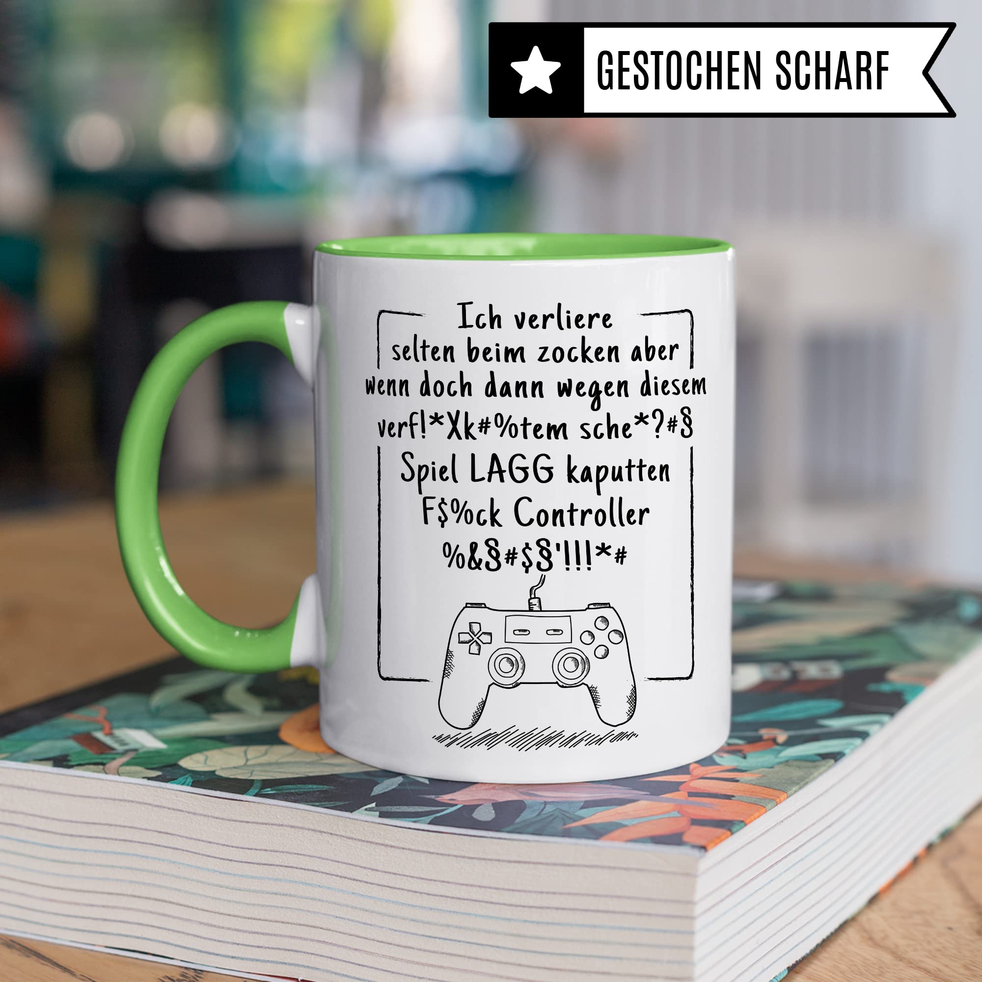 Tasse Gamer Witz lustiger Gaming Kaffee-Becher Zocker Kaffeetasse Controller Spruch Teetasse Nerd Geschenkidee Computer-Spiele Geschenk