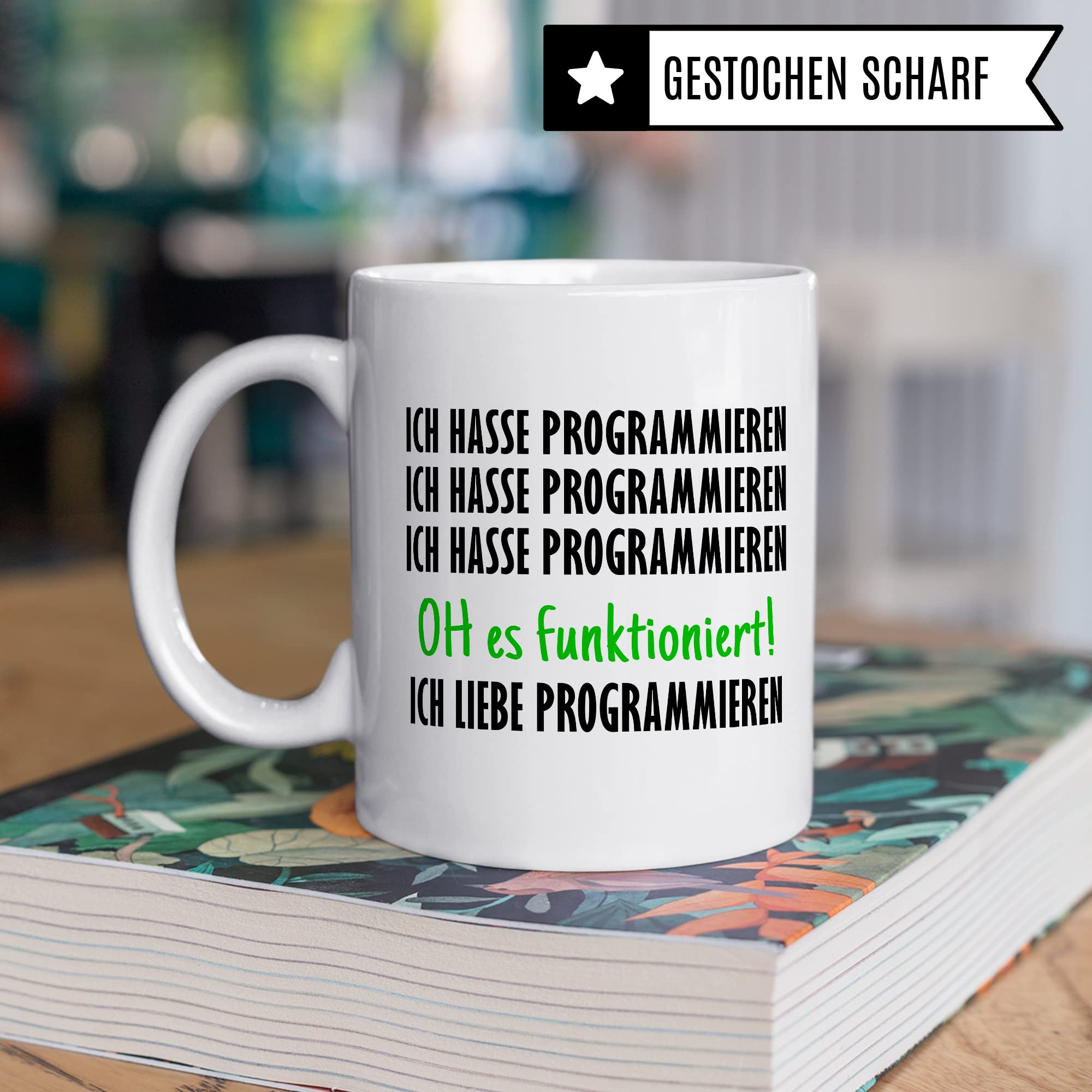 Programmieren Tasse Informatiker Kaffeetasse Informatikstudent Kaffee-Becher lustig Geschenk Sarkasmus Geschenkidee Programmierer