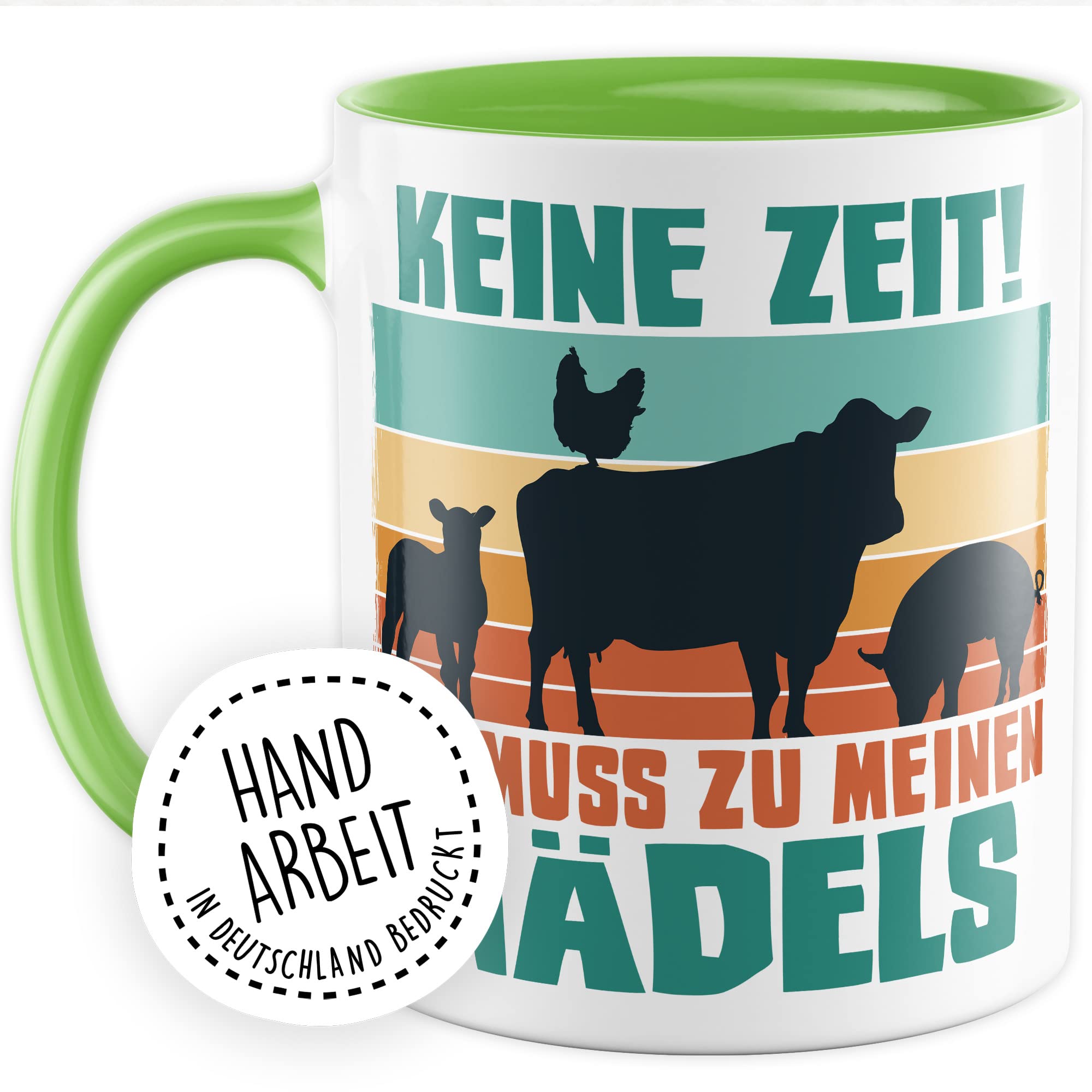 Kühe Tasse mit Spruch lustig Kuh Kaffeetasse Mädels Bäuerin Kaffee-Becher Rinder Kuhstall Tasse Witz Tasse Humor Bauernfrau Bauernhof Tierhalter Tiere Landwirtschaft Landwirtin