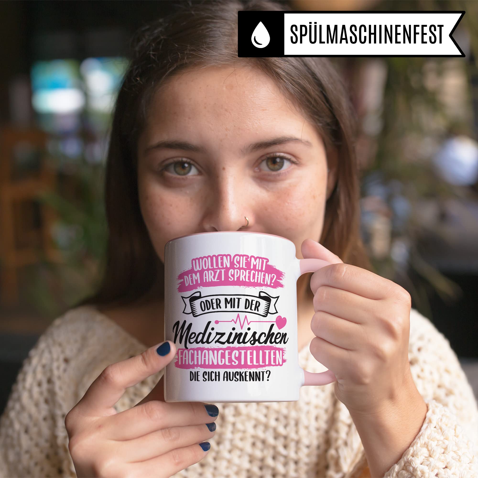 MFA Tasse - Geschenk für Medizinischen Fachangestellte die sich auskennt - Krankenschwester Arzthelferin Medizinische Fachangestellte Kaffee-Becher