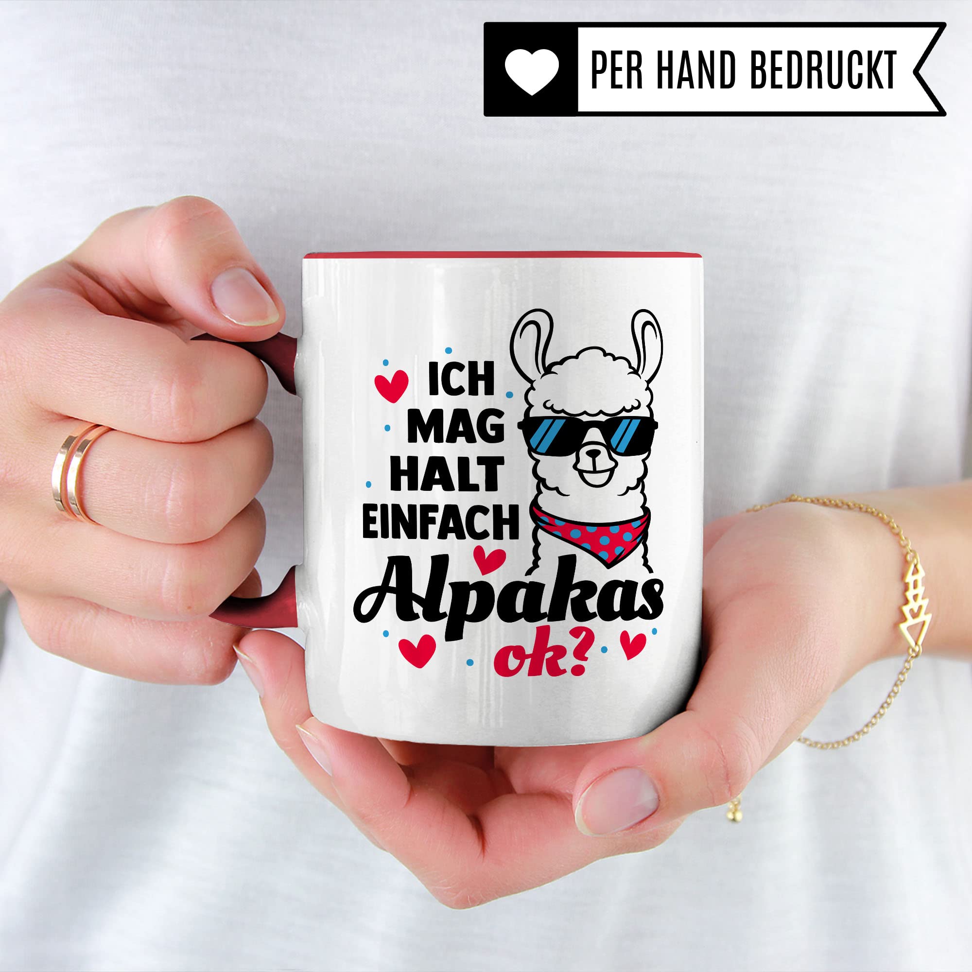 Tasse Alpaka-Motiv, Ich mag halt einfach Alpakas, ok? Geschenk Alpakaliebhaber, süße Alpaka-Tasse Motiv, Geschenk Kollegen lustige Büro-Tasse Kaffeetasse