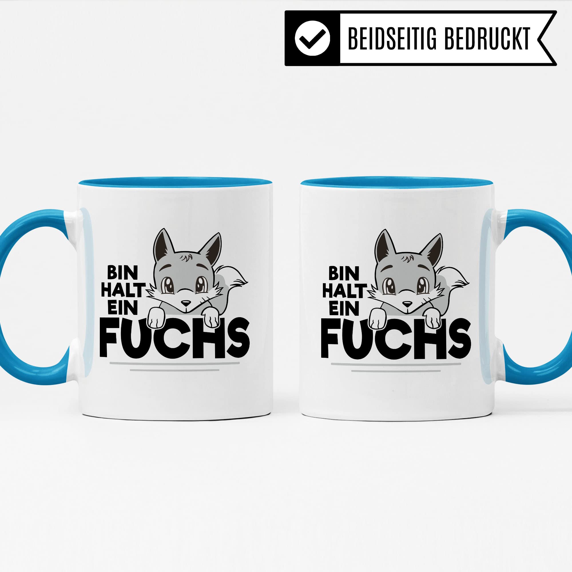 Fuchs Tasse, Bin halt ein Fuchs Spruch, Geschenk Schlaufuchs Besserwissen Schlaumeier, Fuchs-Motiv, Geschenk Kollegen Freund Freundin lustiger Fuchs Büro-Tasse