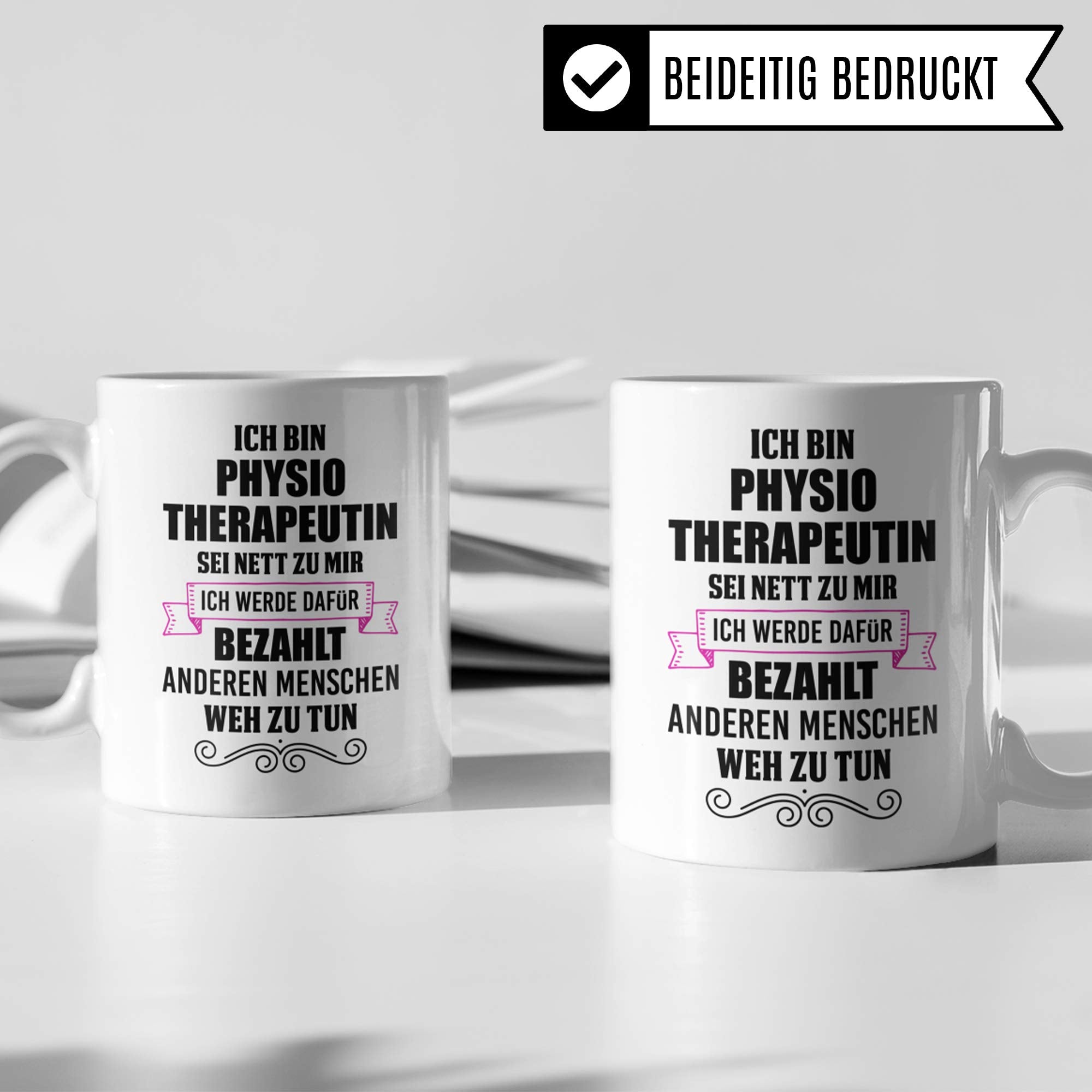 Pagma Druck Physiotherapeutin Tasse, Physiotherapeuten Geschenke, Physiotherapie Kaffeetasse Geschenkidee, Kaffeebecher Physio Praxis Krankengymnastik Geschenk Physiotherapeut Frauen Becher