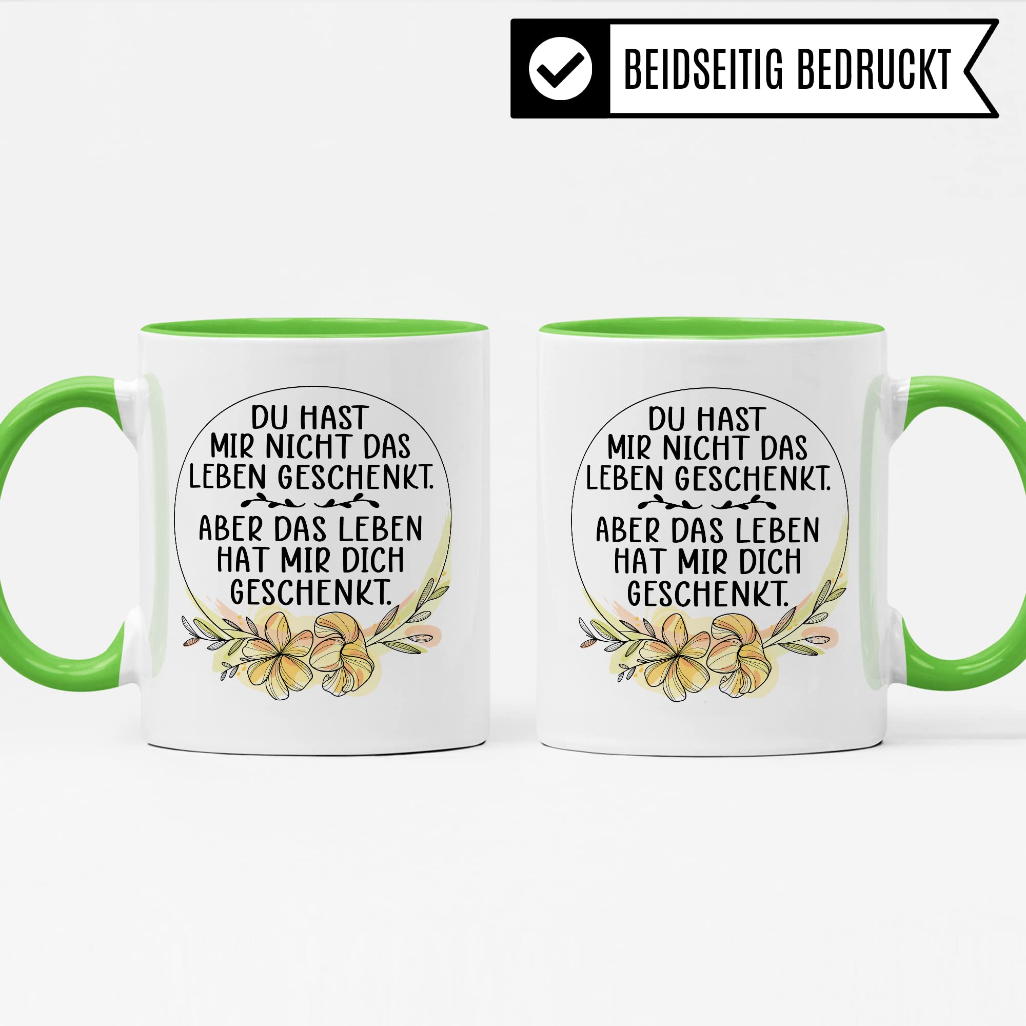 Tasse Pflegemama Geschenk, Das Leben hat mir dich geschenkt Geschenkidee Pflegemutter Tasse mit Spruch Kaffee-Becher Kaffeetasse Stiefmutter Ziehmutter Ersatzmama