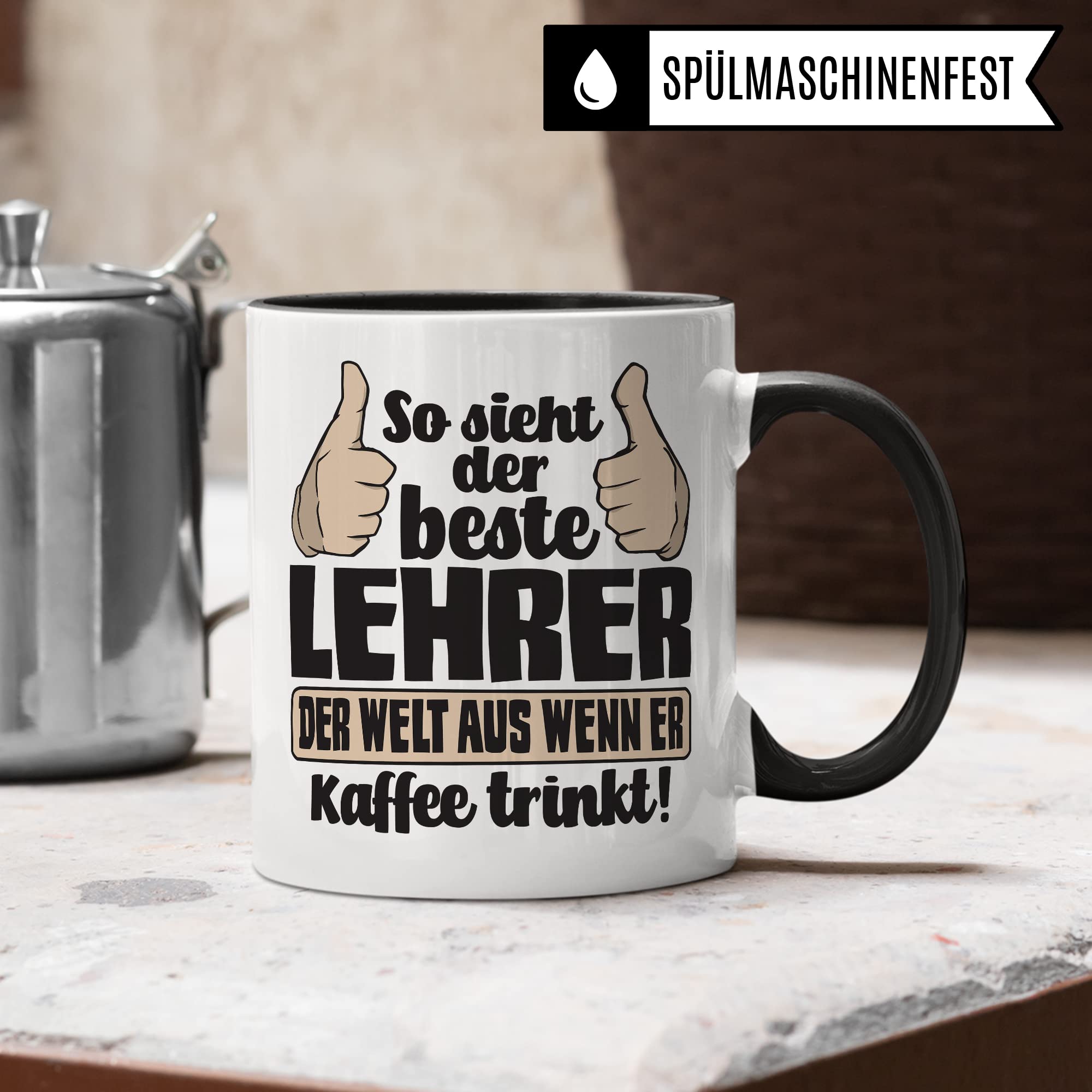 Lehrer Tasse mit Spruch lustig Kaffee-Tasse Lehrer Geschenkidee Lehrer Geschenk Grundschule Tasse Abschied Lehrer Abschiedsgeschenk Gymnasium Kaffee-Becher
