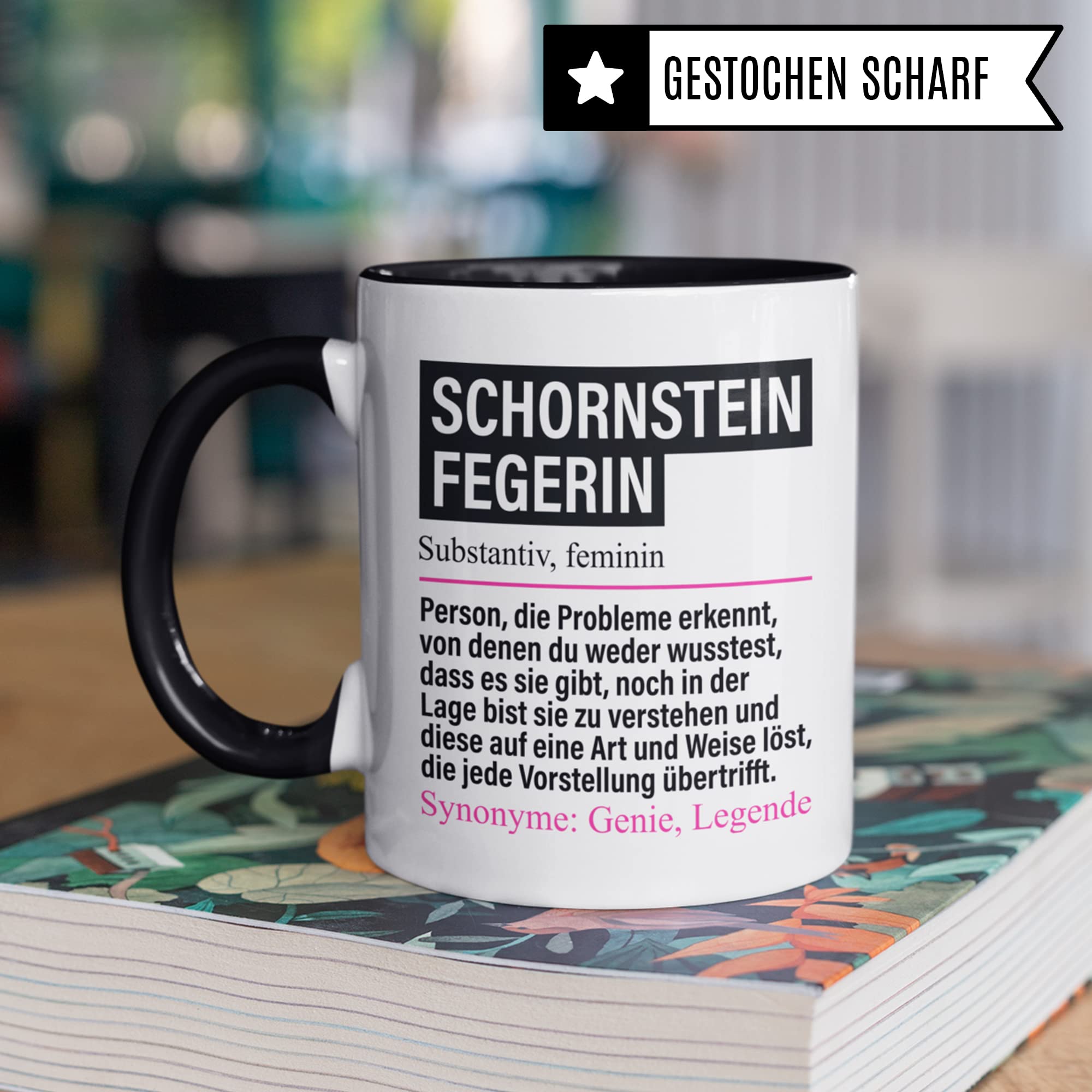 Tasse Schornsteinfegerin lustig, Schornsteinfegerin Geschenk Beruf, Spruch Kaffeebecher Kaminkehrerin Geschenkidee, Beruf Kaminfegerin Kaffee-Tasse Teetasse Becher