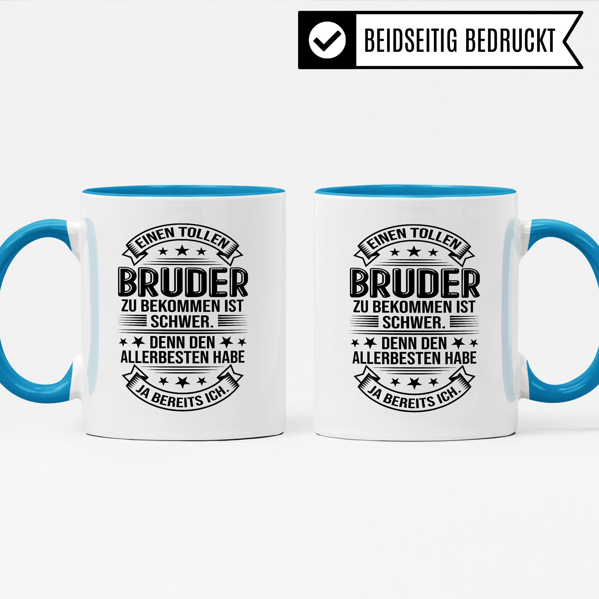 Toller Bruder Tasse Geschwister Kaffeetasse Brüder Geschenk Bruderherz Kaffee-Becher Schwester Geschenkidee Berster Bruder Motiv Geschwisterliebe