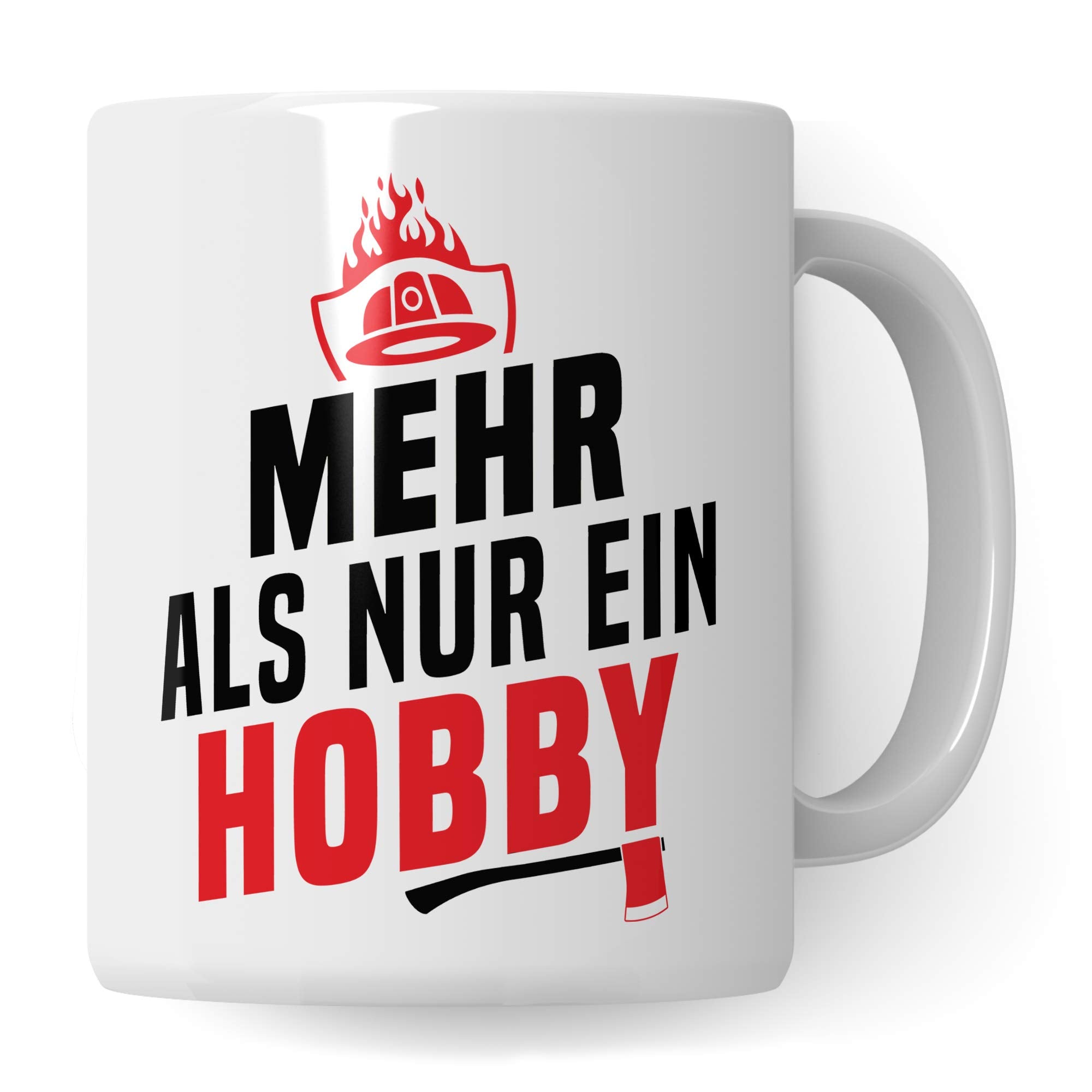 Pagma Druck Feuerwehr Tasse Geschenk, Feuerwehrmann Spruch Becher Geschenkidee, Freiwillige Feuerwehr Kaffeetasse Feuerwehrler (Weiß/Weiß)