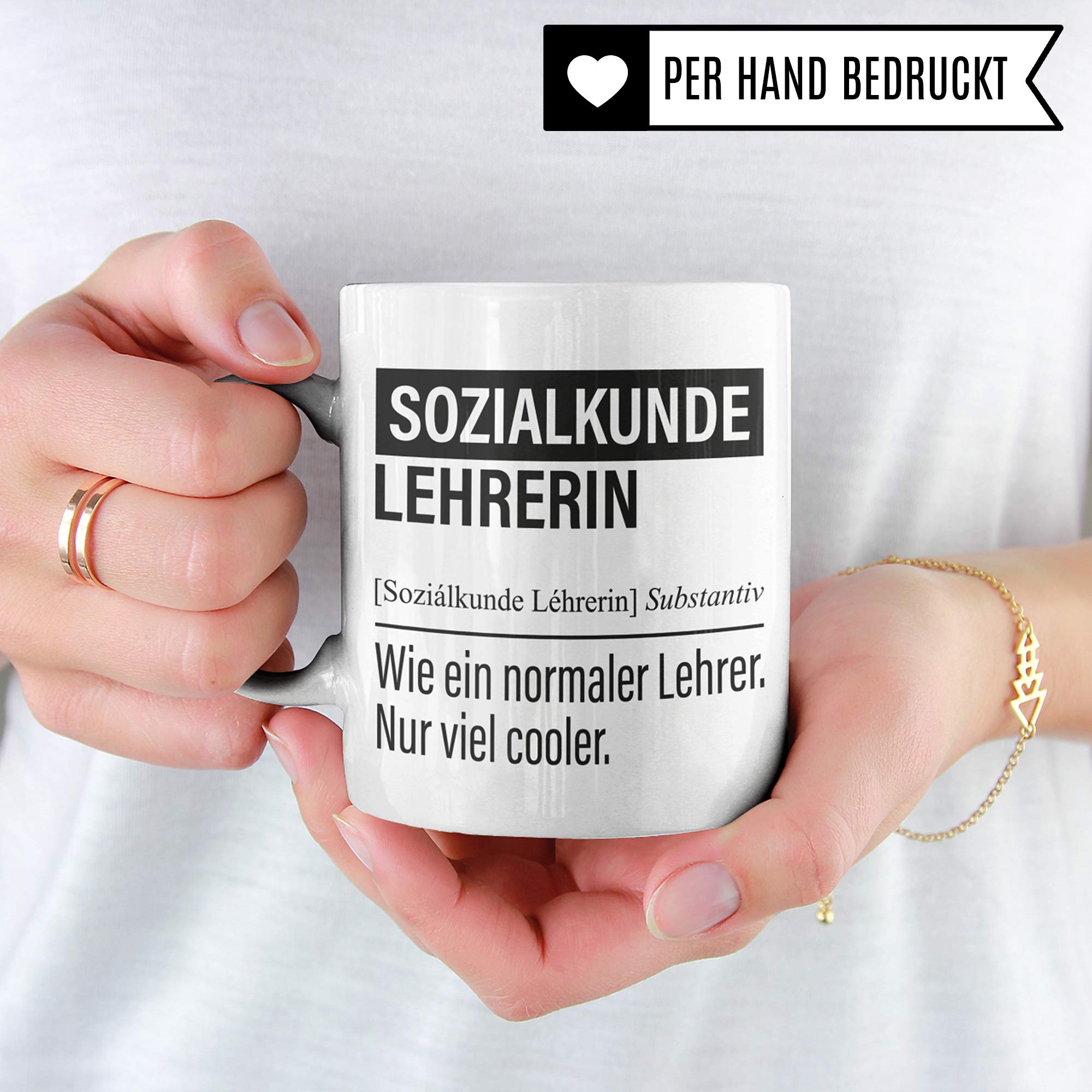 Sozialkundelehrerin Tasse, Geschenk für Sozialkunde Lehrerin, Kaffeetasse Geschenkidee Lehrerin lustig, Kaffeebecher Lehramt Schule Sozialkunde Unterricht Witz