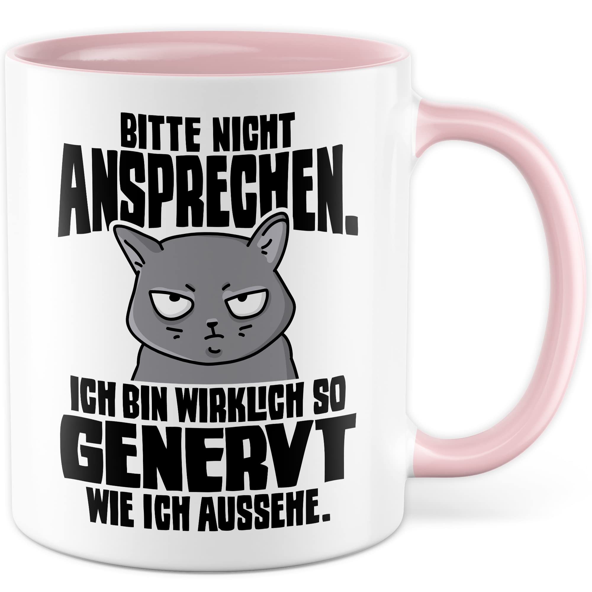 Lustige Tasse Spruch Kaffeetasse Sarkastisch Nicht ansprechen Kaffee-Becher Geschenk Büro Kollege Geschenkidee Kollegin Teetasse mit Motiv Humor