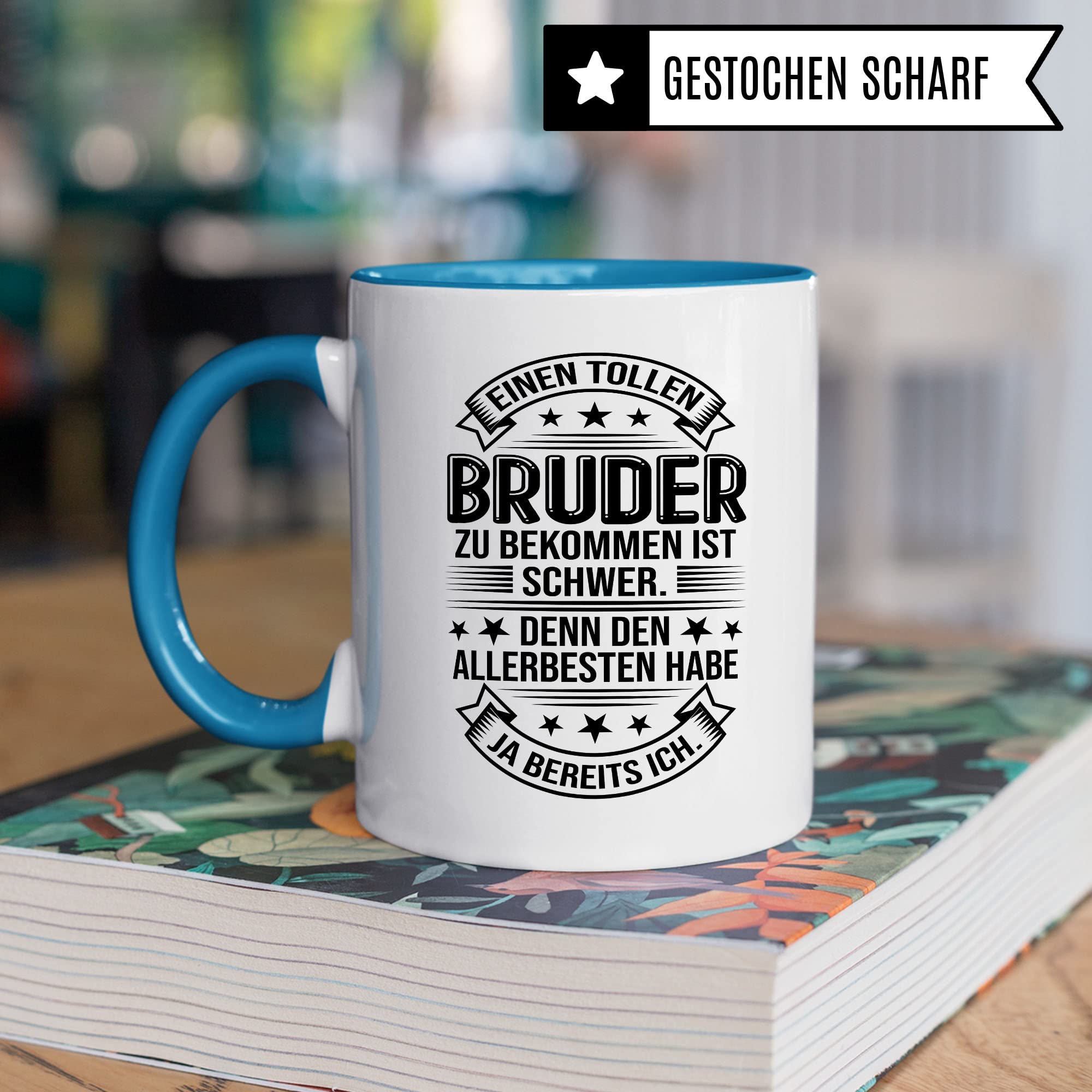 Toller Bruder Tasse Geschwister Kaffeetasse Brüder Geschenk Bruderherz Kaffee-Becher Schwester Geschenkidee Berster Bruder Motiv Geschwisterliebe