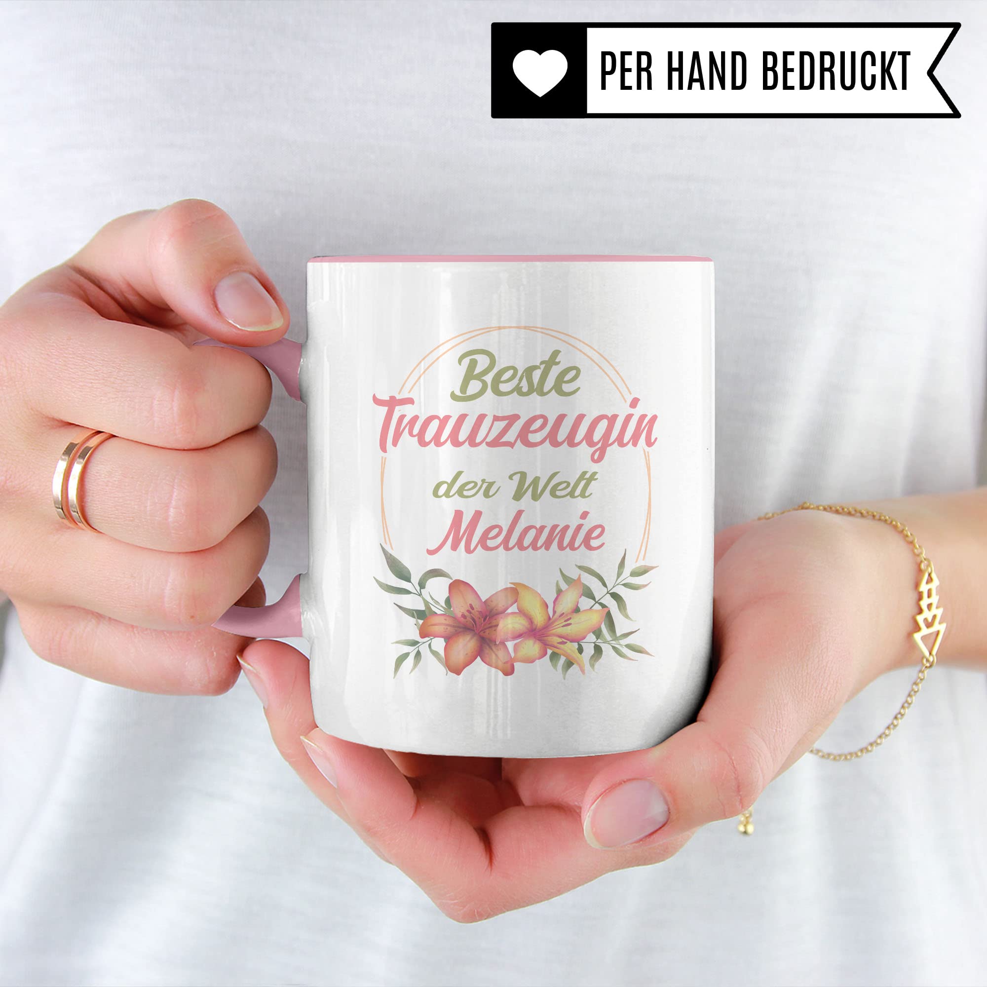 Trauzeugin Tasse personalisiert, Trauzeugin fragen Beste Trauzeugin der Welt Geschenk Trauzeugin personalisierbar Hochzeit Kaffee-Becher