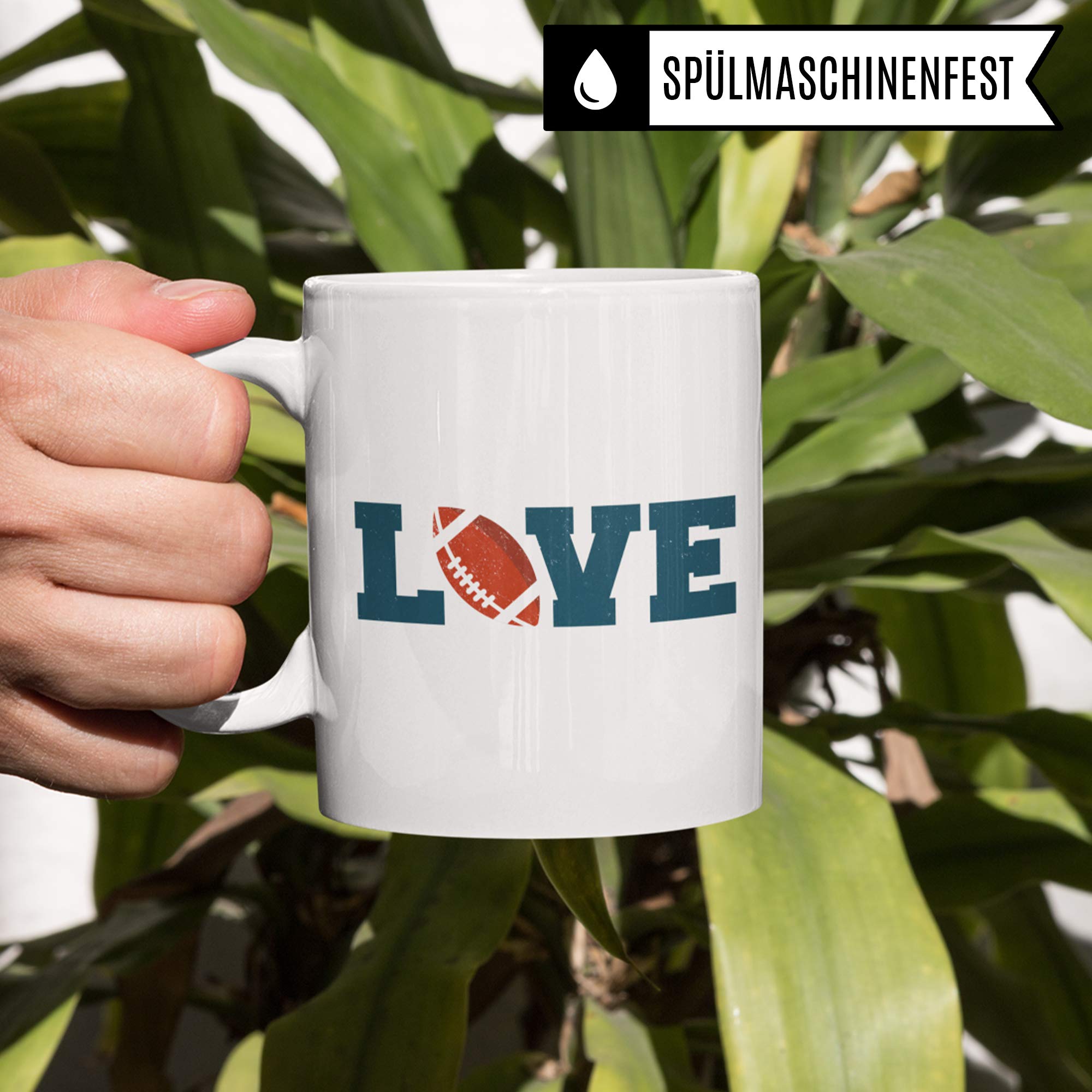 Pagma Druck American Football Geschenk, Football Tasse Geschenkidee für Footballer, Footballspieler Spruch Becher Geschenkidee, Kaffeetasse Footballverein Footballteam Kaffeebecher