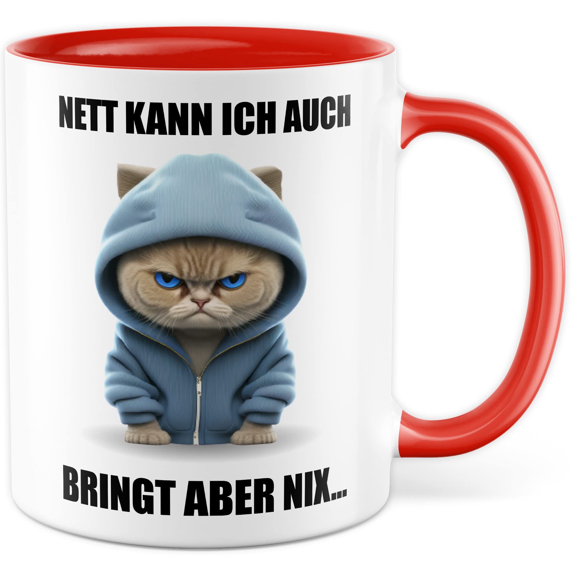 Katzen Tasse Katze Geschenk lustig Katzenmama Geschenkidee Kater Kaffeebecher Katzenpapa Teetasse