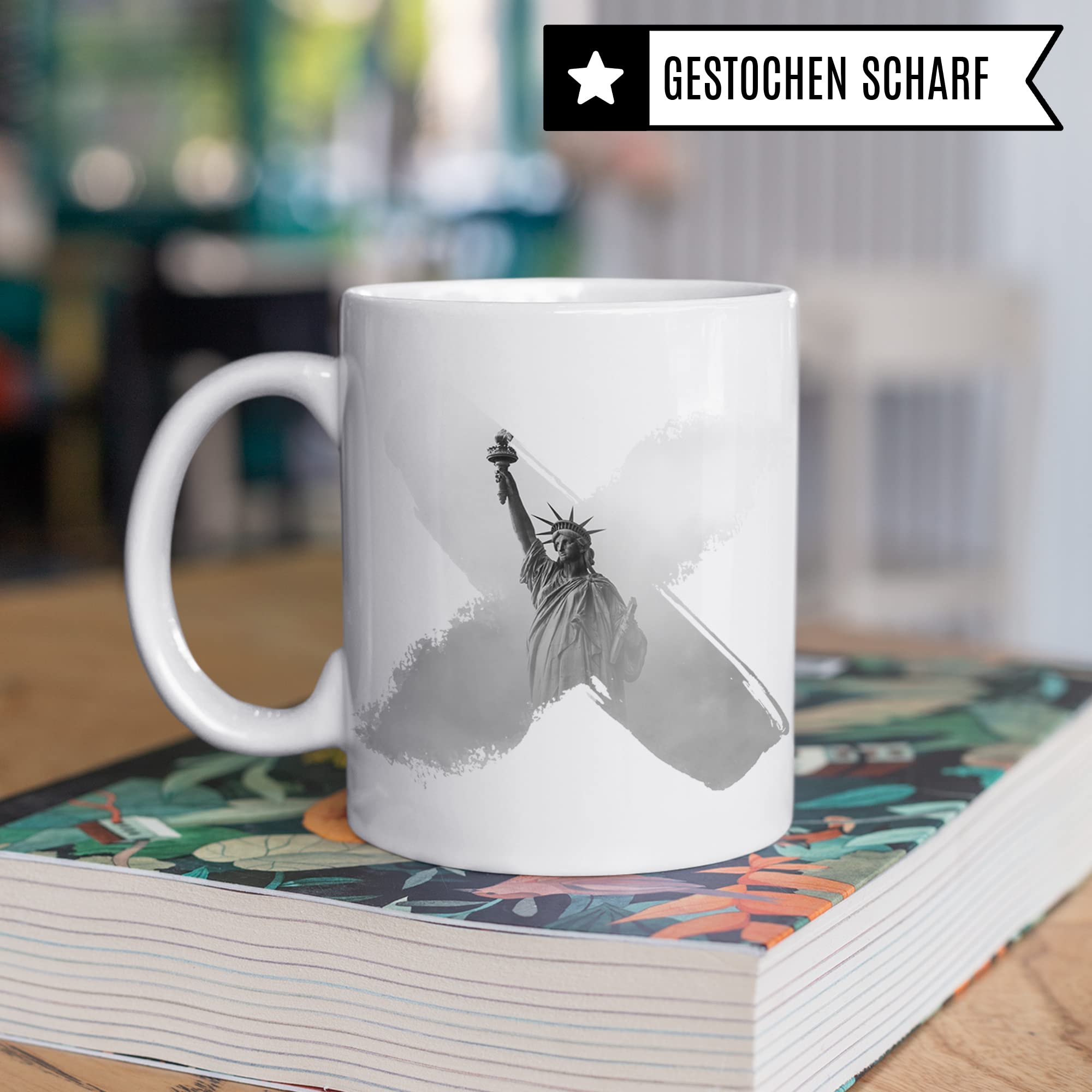 New York Tasse, USA Kaffeetasse Geschenk für Reise Kaffeebecher Kinder Frauen Männer, Amerika NYC Geschenkidee Freiheitsstatue Becher