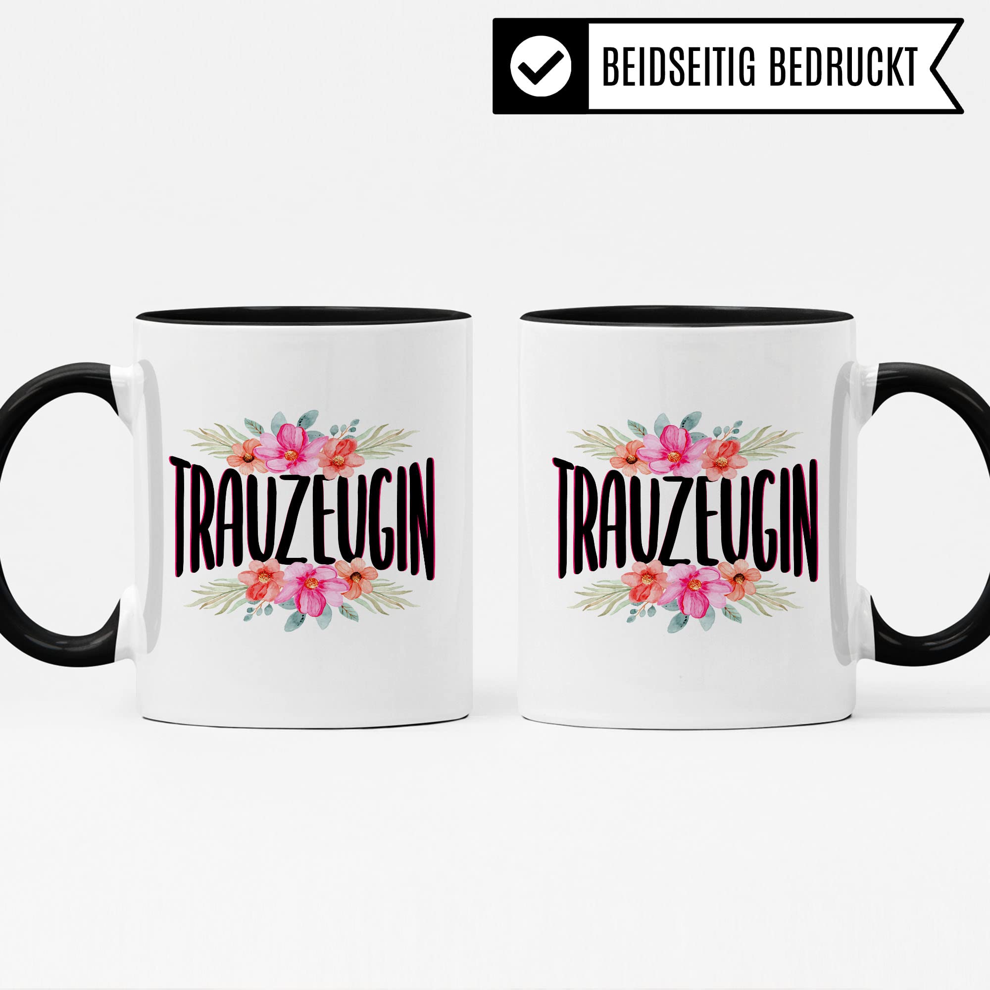 Trauzeugin fragen Tasse Geschenk Trauzeugin süßes Trauzeugin-Motiv schöne Geschenkidee Kaffeetasse Teebecher Hochzeit
