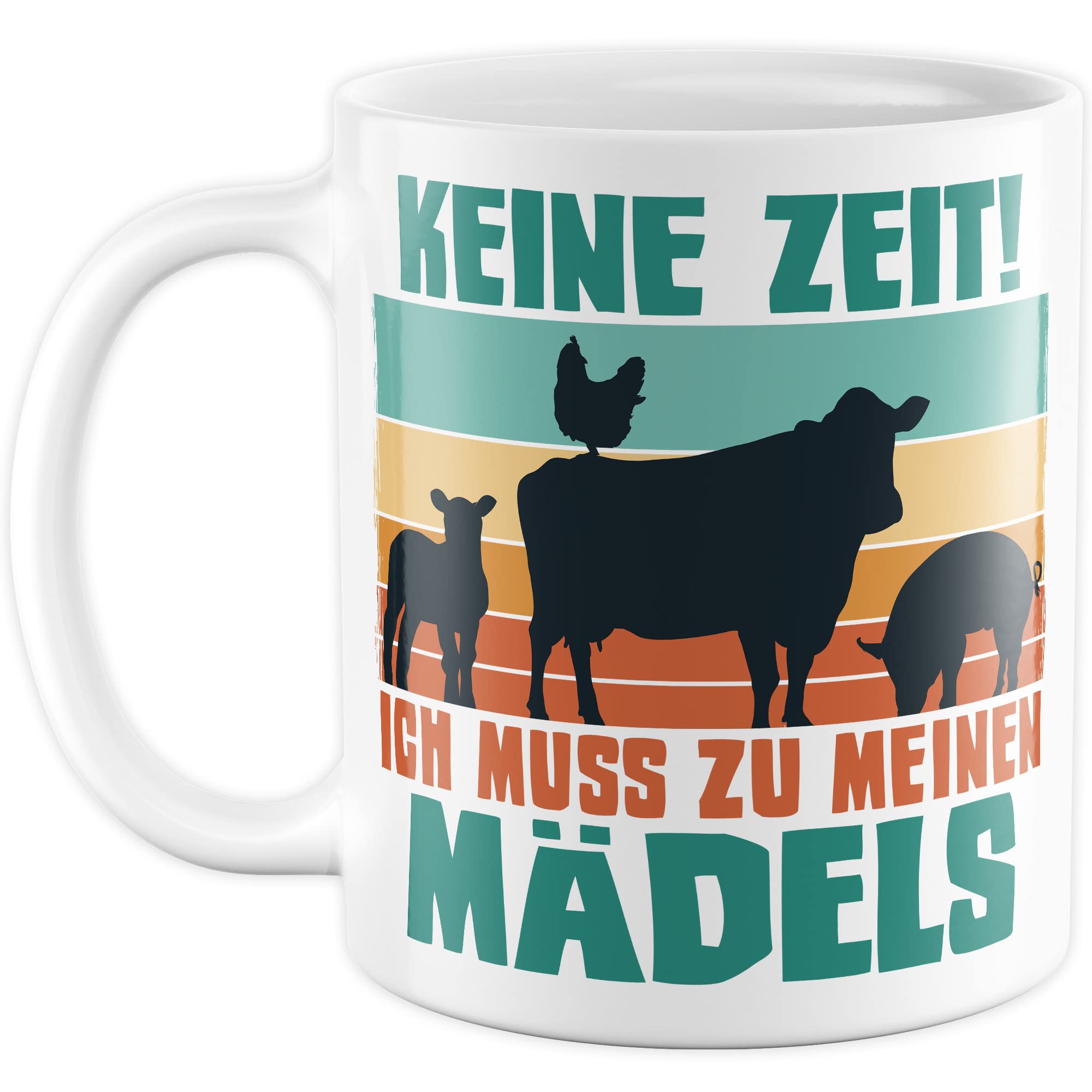 Kühe Tasse mit Spruch lustig Kuh Kaffeetasse Mädels Bäuerin Kaffee-Becher Rinder Kuhstall Tasse Witz Tasse Humor Bauernfrau Bauernhof Tierhalter Tiere Landwirtschaft Landwirtin