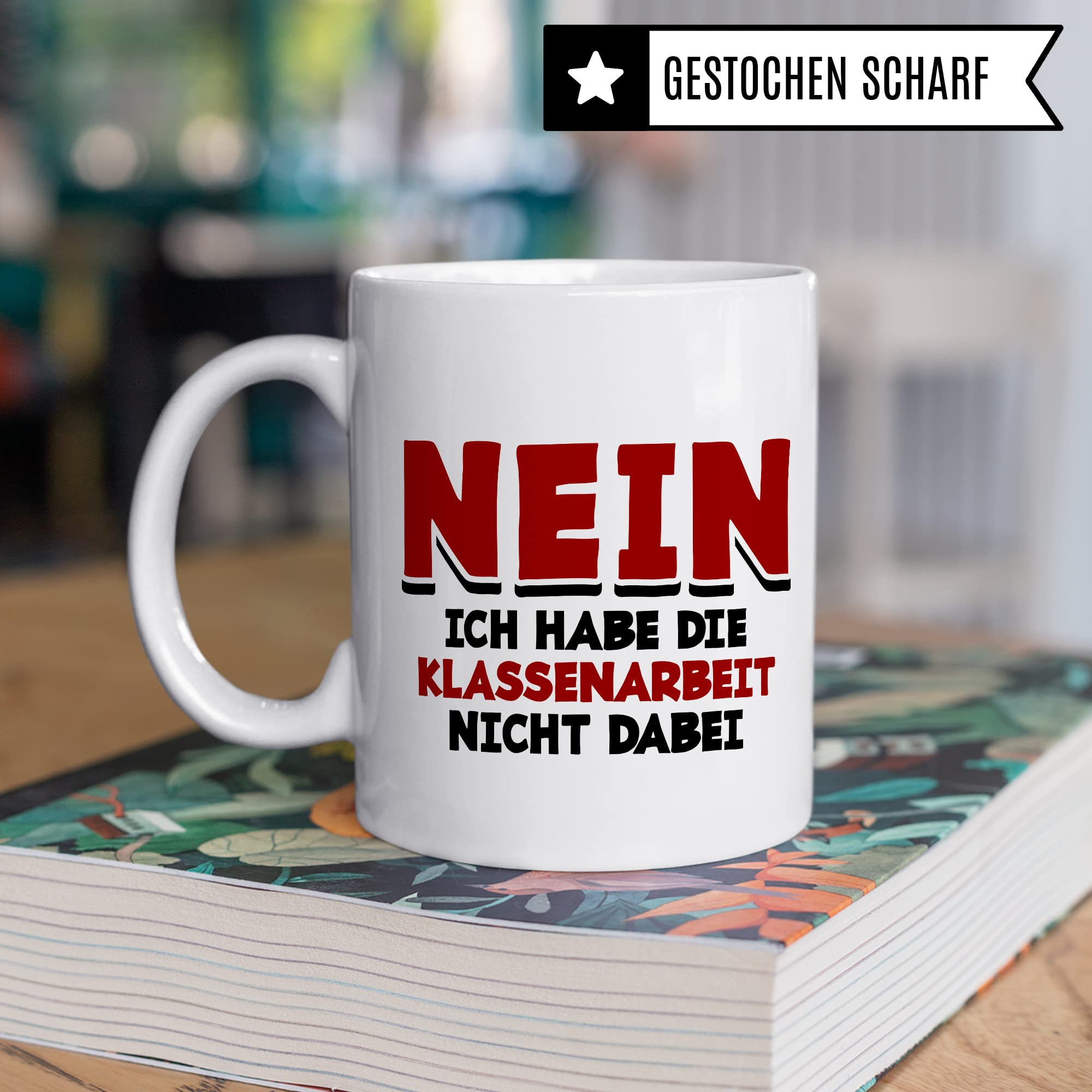 Tasse Lehrer lustig mit Spruch Geschenk-Idee Grundschule Gymnasium Realschule Mittelschule Referendar Abschied Abschiedsgeschenk Klassenarbeit Kaffee-Becher