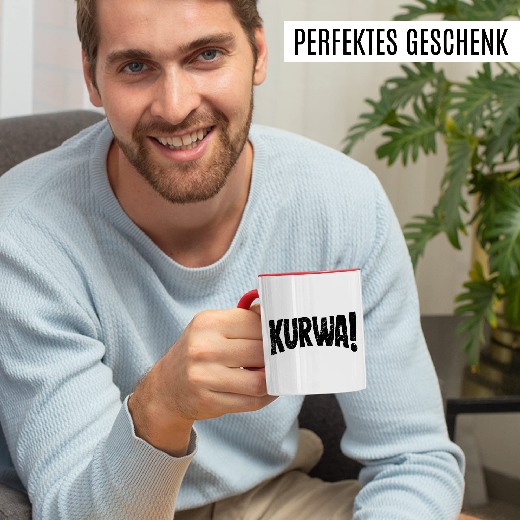 Kurwa Tasse lustige Kaffeetasse mit Spruch polnisch Kaffee-Becher Polen Witz kurwa mac Geschenkidee Pole Polin Geschenk Ostblock Polnisch Sarkasmus Schimpfwort Beleidigung Sprache