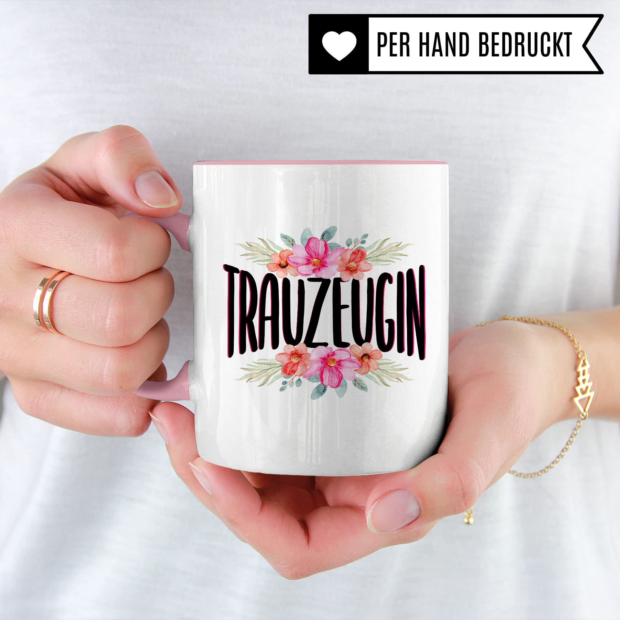 Trauzeugin fragen Tasse Geschenk Trauzeugin süßes Trauzeugin-Motiv schöne Geschenkidee Kaffeetasse Teebecher Hochzeit