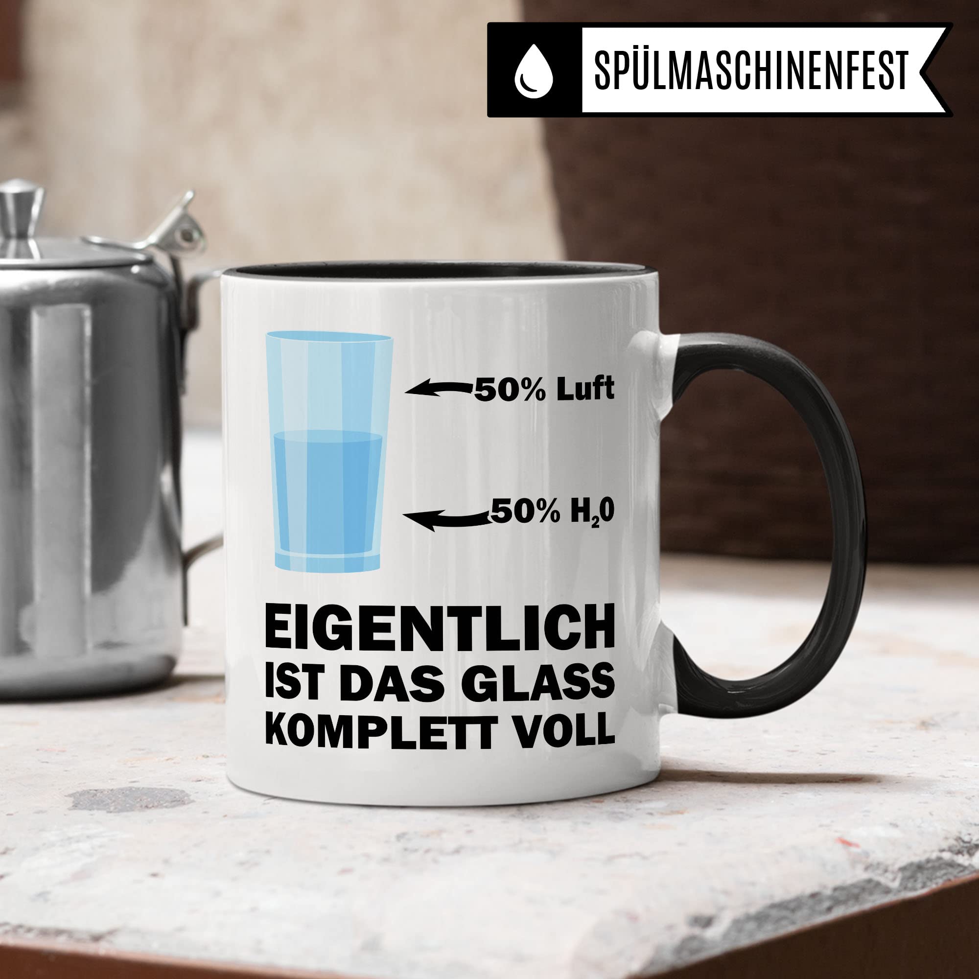 Chemiker Tasse Geschenkidee Kaffeetasse Humor Witz Geschenk für Optimisten Chemilehrer Chemilehrerin Kaffeebecher Chemie Becher