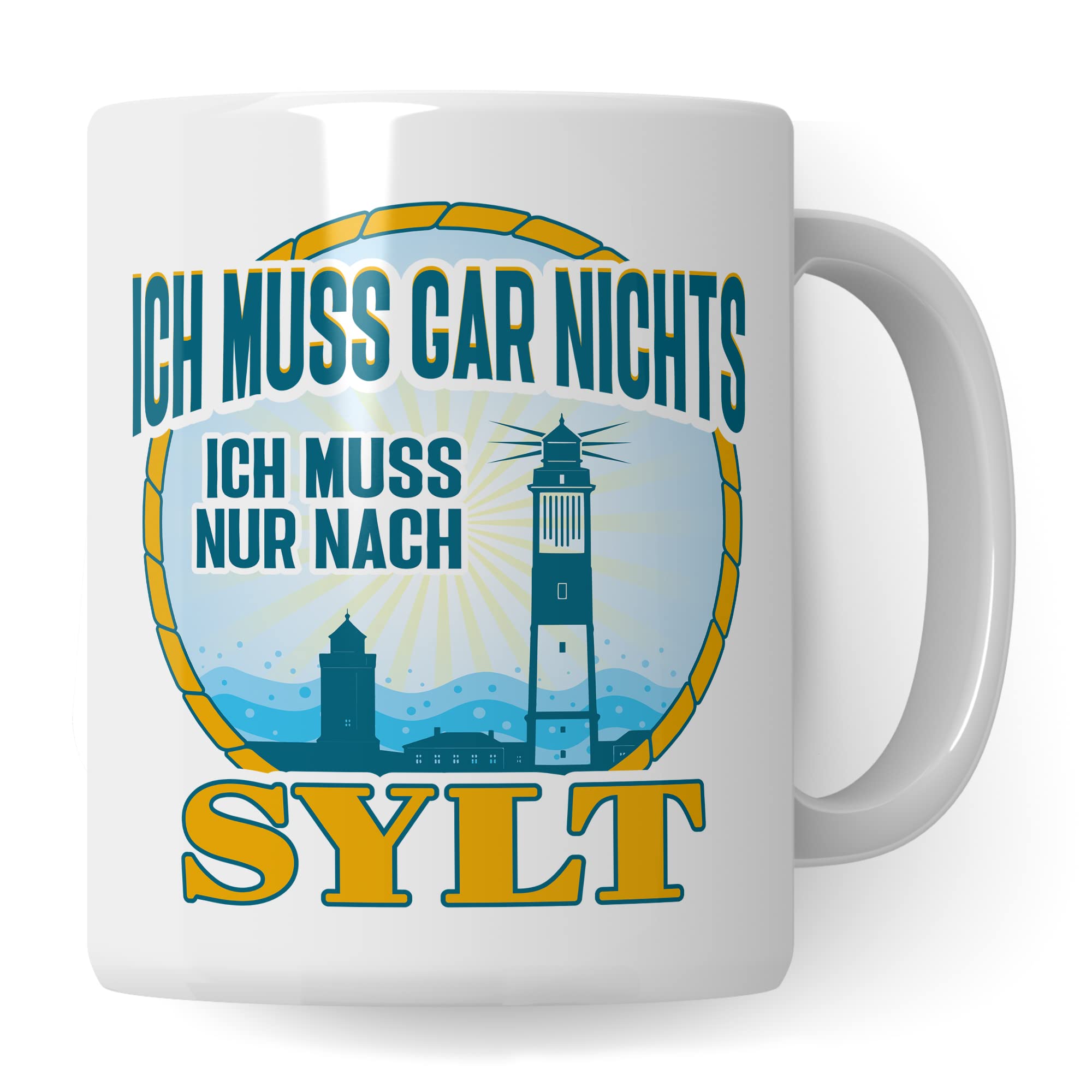 Tasse Sylt-Liebe mit Spruch Kaffee-Tasse Kaffee-Becher Geschenkidee für Syltliebhaber Geschenk Syltfan Tasse Insel Sylt lustig