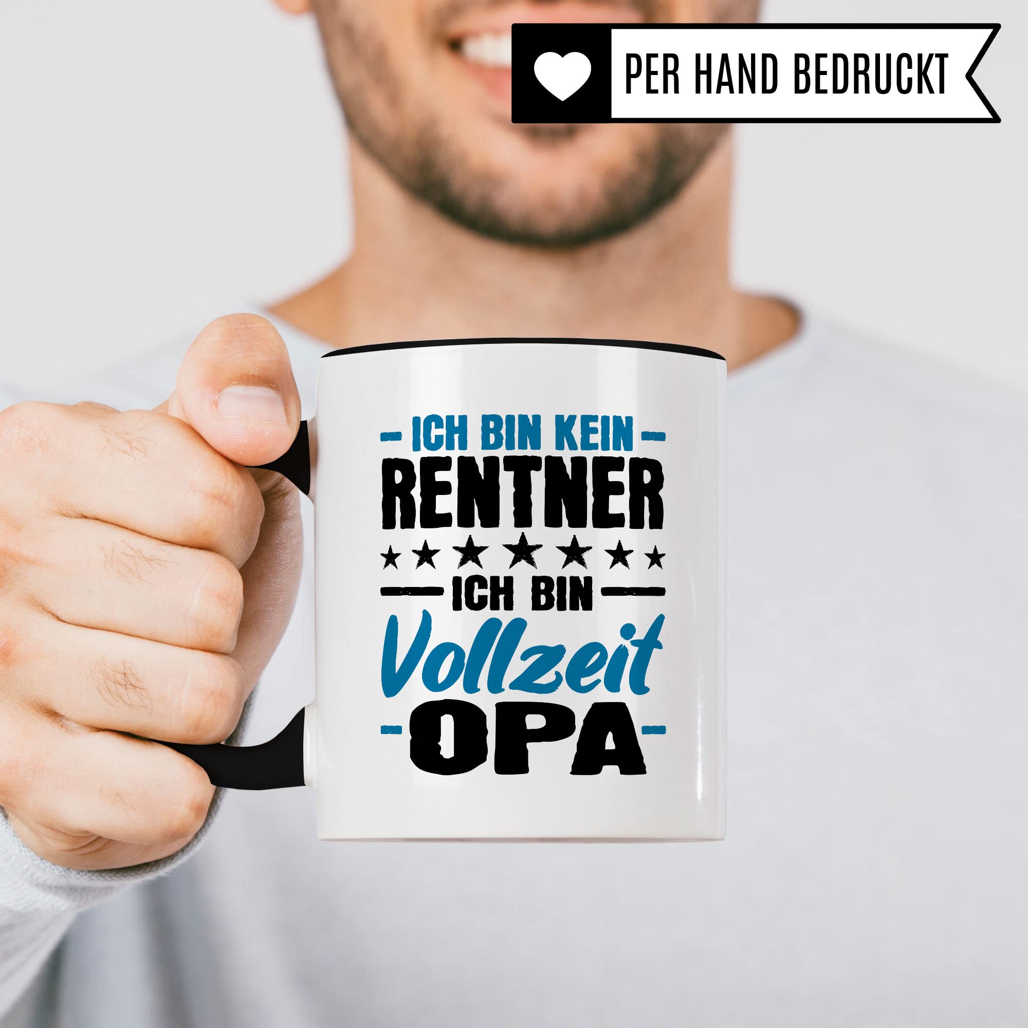 Opa Tasse Geschenk, Ich bin kein Rentner - Ich bin Vollzeit Opa Geschenkidee Renteneintritt Pensionierer Kaffee-Becher Kaffeetasse mit Spruch lustig Teetasse Ruhestand Großvater