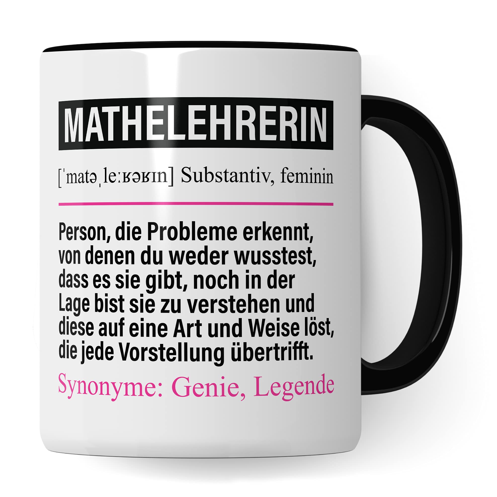 Mathelehrerin Tasse lustig, Mathe Lehrerin Geschenk Beruf, Spruch Mathe-Lehrerin Geschenkidee, Kaffeetasse Beruf Mathematik Referendarin Kaffeebecher Teetasse Becher