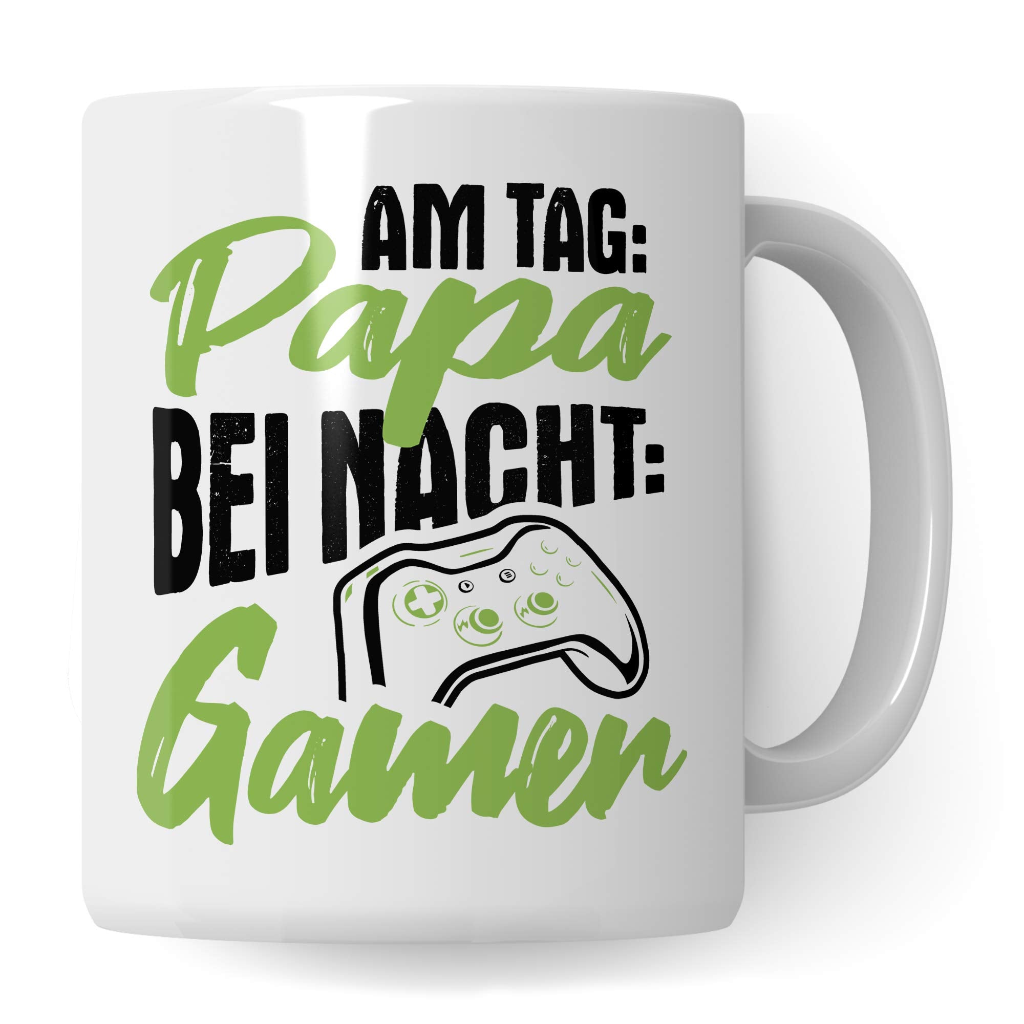 Pagma Druck Gamer Tasse Papa, Zocken Geschenke Vater, Kaffeetasse Gaming Zocker Computerspiele Konsole, Controller Becher, Gaming Tasse Familie Vatertag lustig