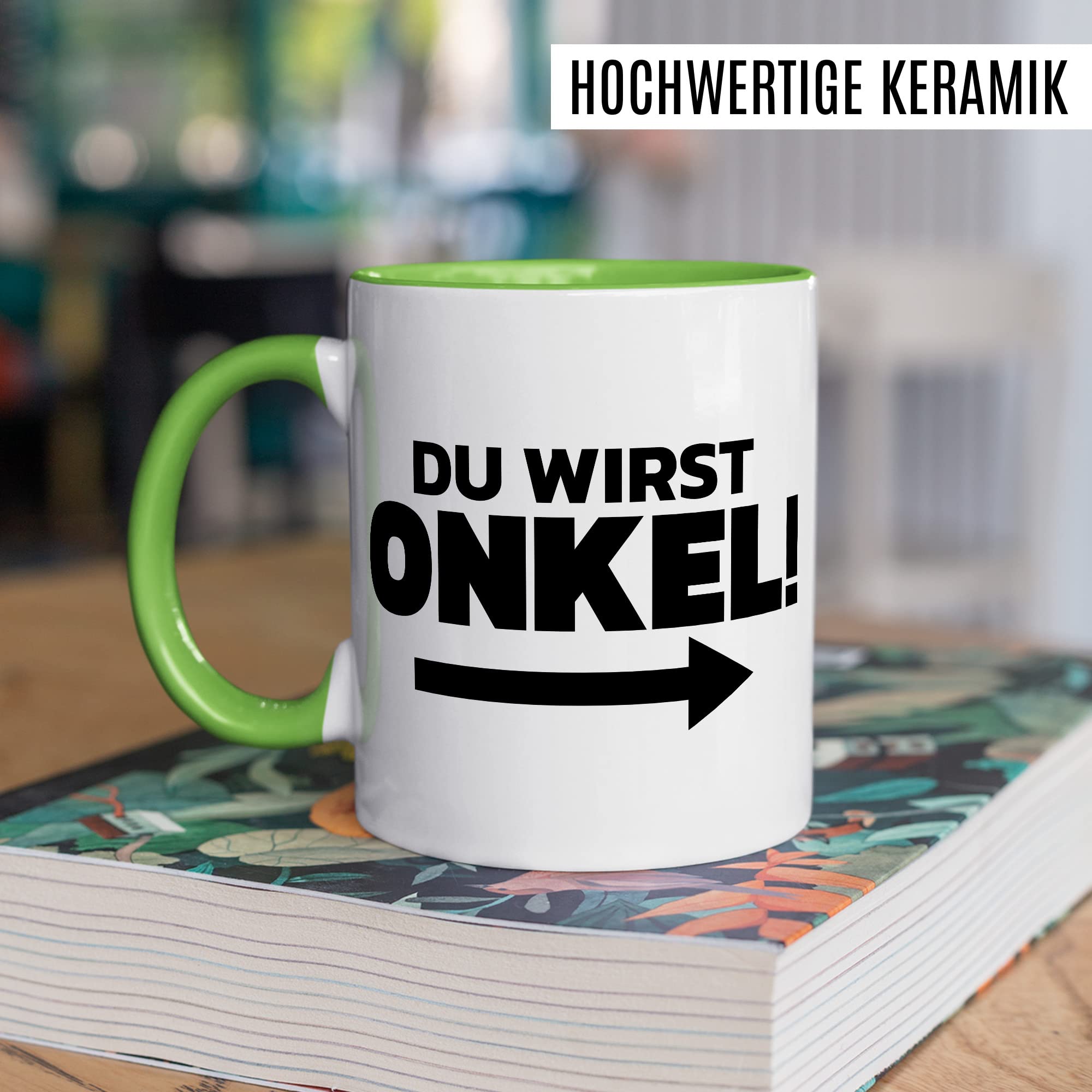 Du wirst Onkel Tasse Geschenk lustig Bruder Kaffeetasse Nichte Kaffee-Becher Neffe Geschenkidee werdender Onkel Definition Motiv Familie Humor Geschwister Patenonkel Pate