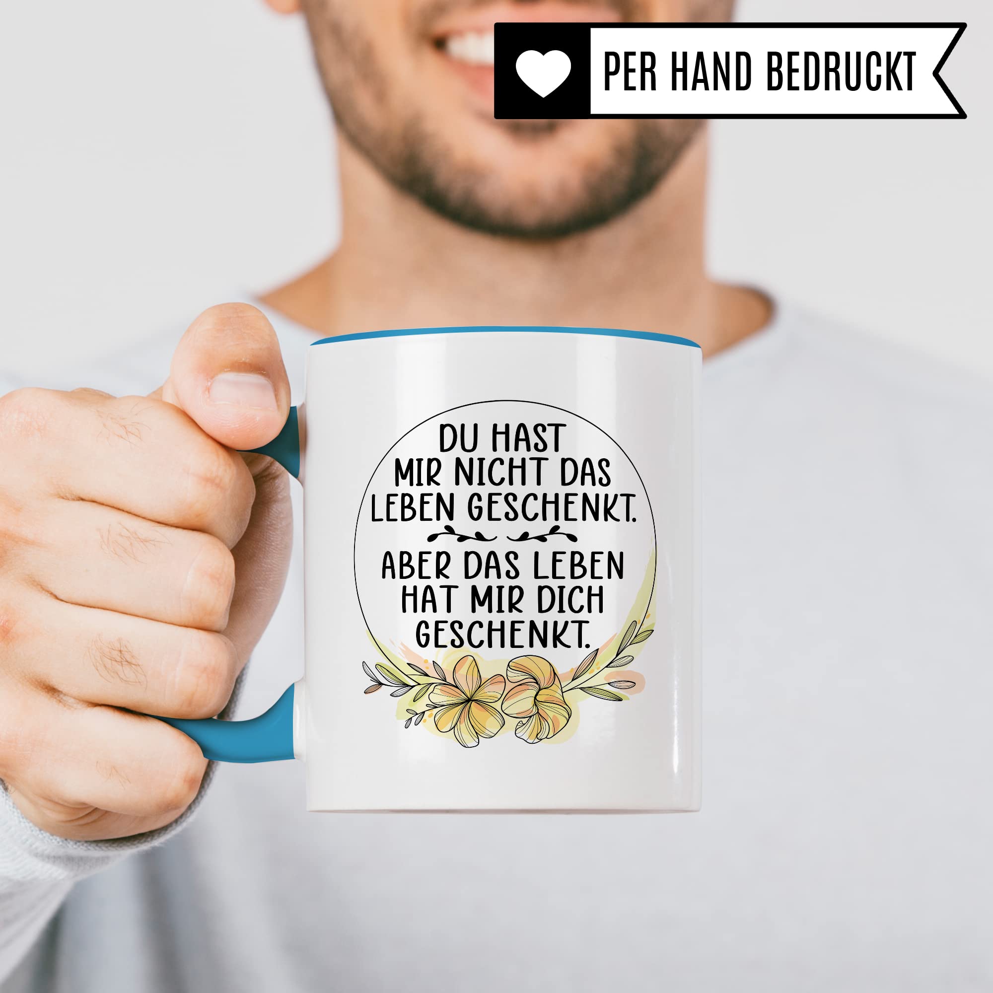 Tasse Pflegemama Geschenk, Das Leben hat mir dich geschenkt Geschenkidee Pflegemutter Tasse mit Spruch Kaffee-Becher Kaffeetasse Stiefmutter Ziehmutter Ersatzmama