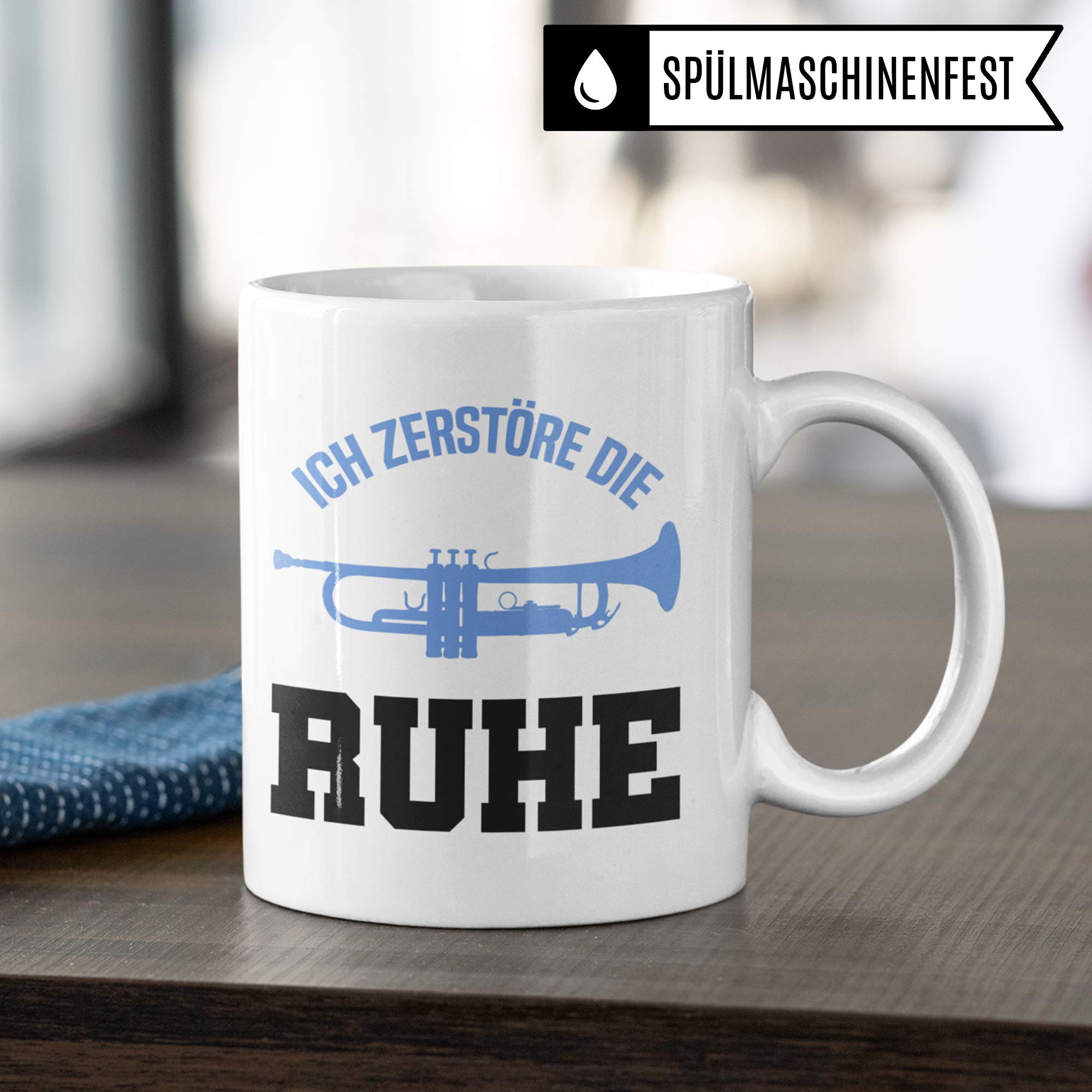 Pagma Druck Tasse Trompete, Trompeter Musiker Geschenke, Geschenkidee für Trompetenspieler Becher, Instrument Musik Blechbläser Blasorchester, Deko Kaffeetasse