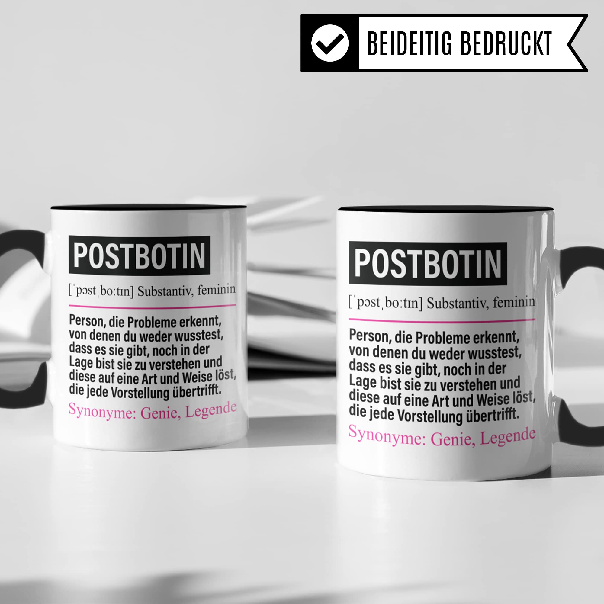 Tasse Postbotin lustig, Postbotin Geschenk Beruf, Spruch Kaffeebecher Postbotinnen Briefträgerin Geschenkidee, Beruf Post Paketbotin Kaffee-Tasse Teetasse Becher